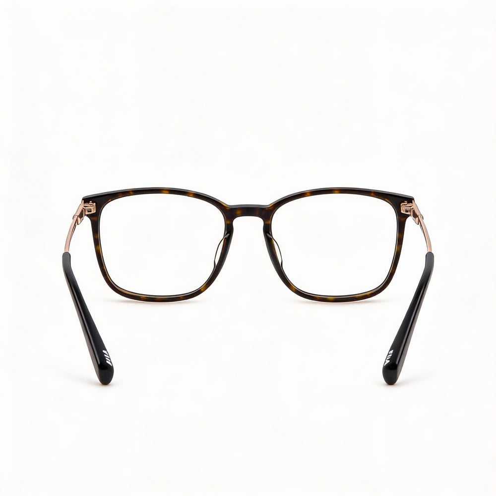 Fila Classic Men's Optical Eyeglasses with Dark Havana Acetate-Metal Combination Frame, 53mm Lens Width