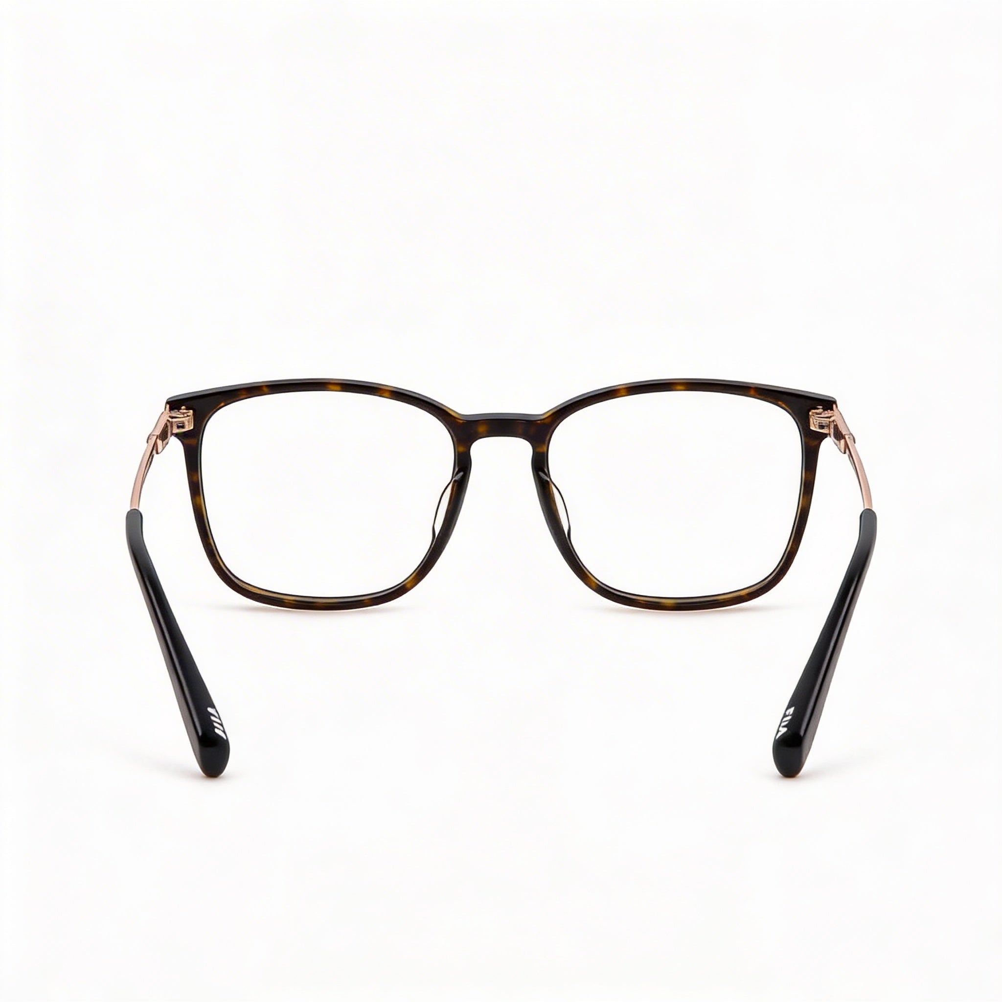 Fila Classic Men's Optical Eyeglasses with Dark Havana Acetate-Metal Combination Frame, 53mm Lens Width, Photo 3