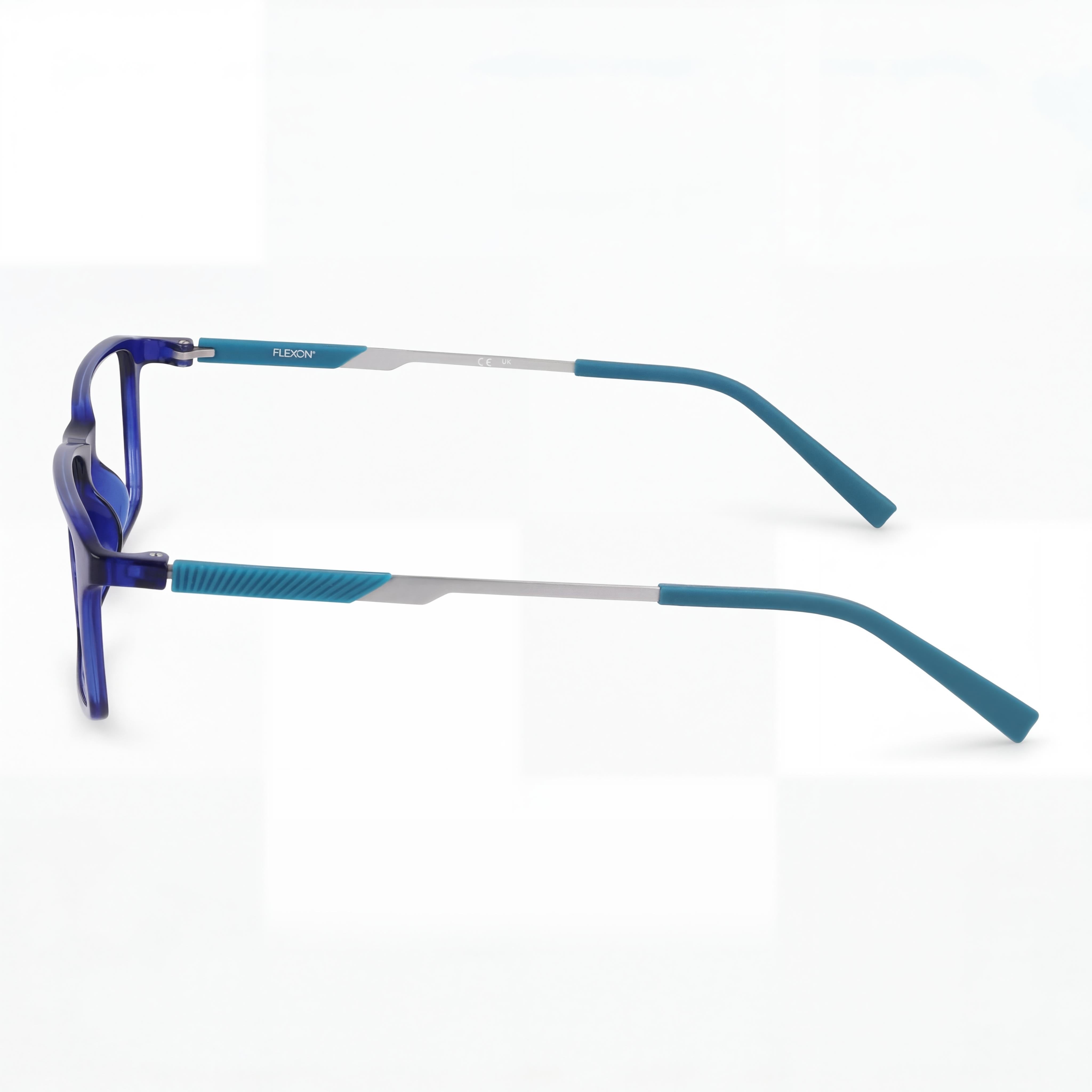 Montura de gafas Flexon Modern Optical para hombres y mujeres en azul marino brillante, talla 54-18-145, Photo 2