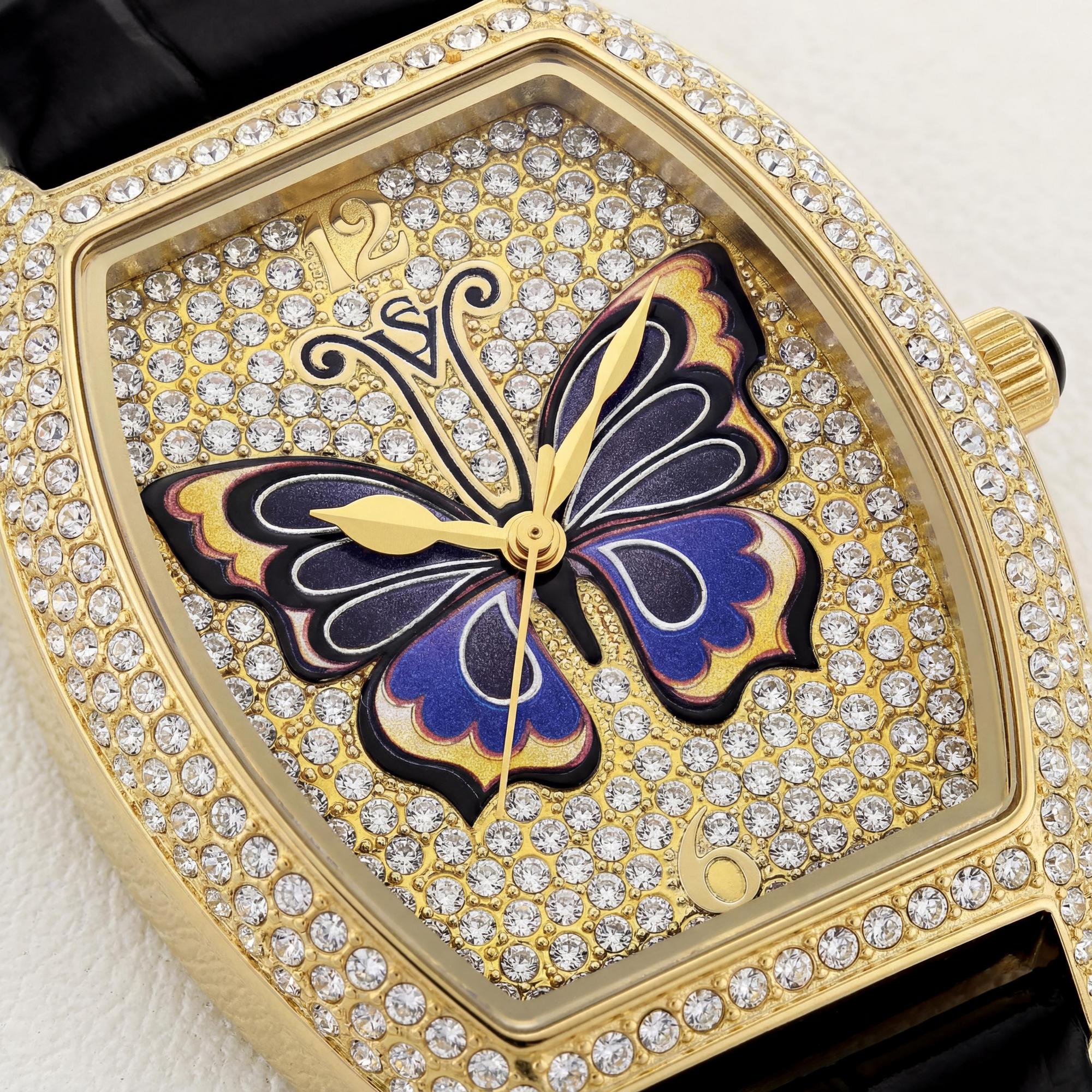 Reloj de cuarzo Christian Van Sant para mujer, de acero inoxidable y piel en tono dorado, resistente al agua y a los arañazos., Photo 2