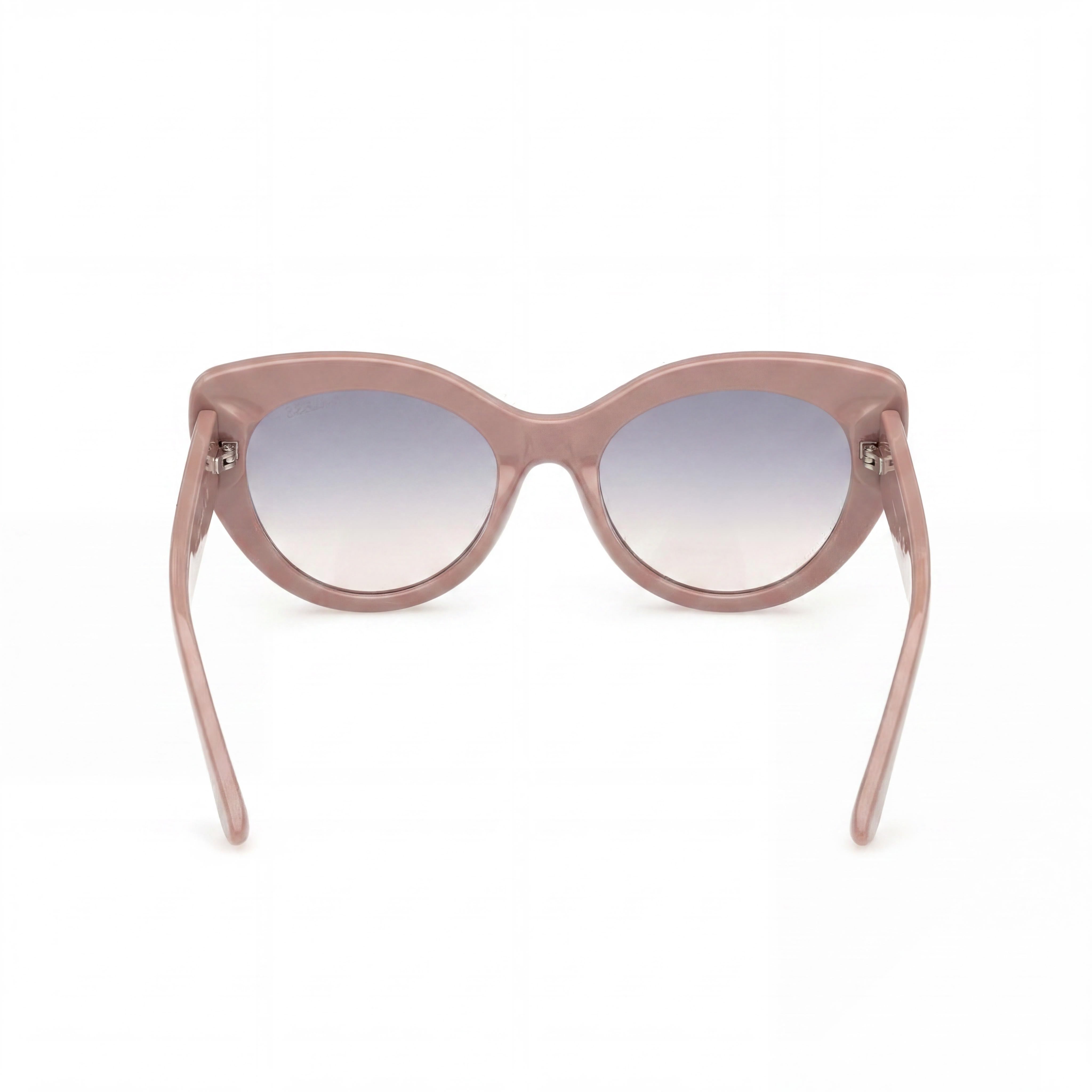 GUESS Gu00163 Unisex Cat Eye Shiny Beige Plastic Frame Sunglasses Gradient Blue Lenses 54mm UV Protected, Photo 4