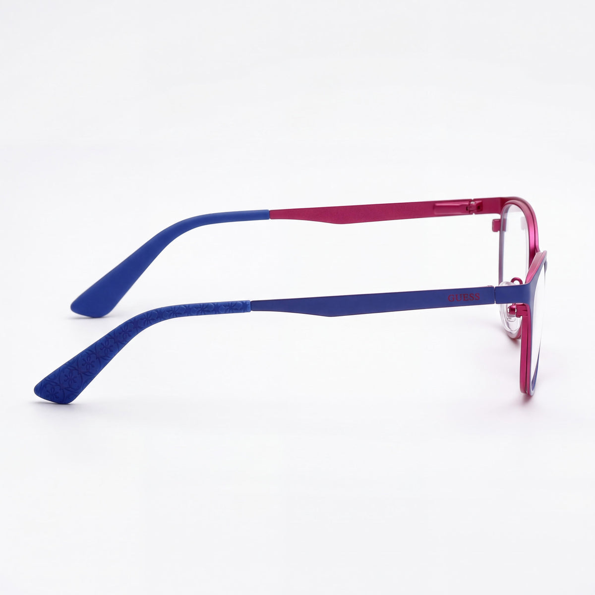 GUESS Modern Women's Composite Frame Eyeglasses, Blue Matt Fuchsia Matt, Size 51-16-135, Photo 2