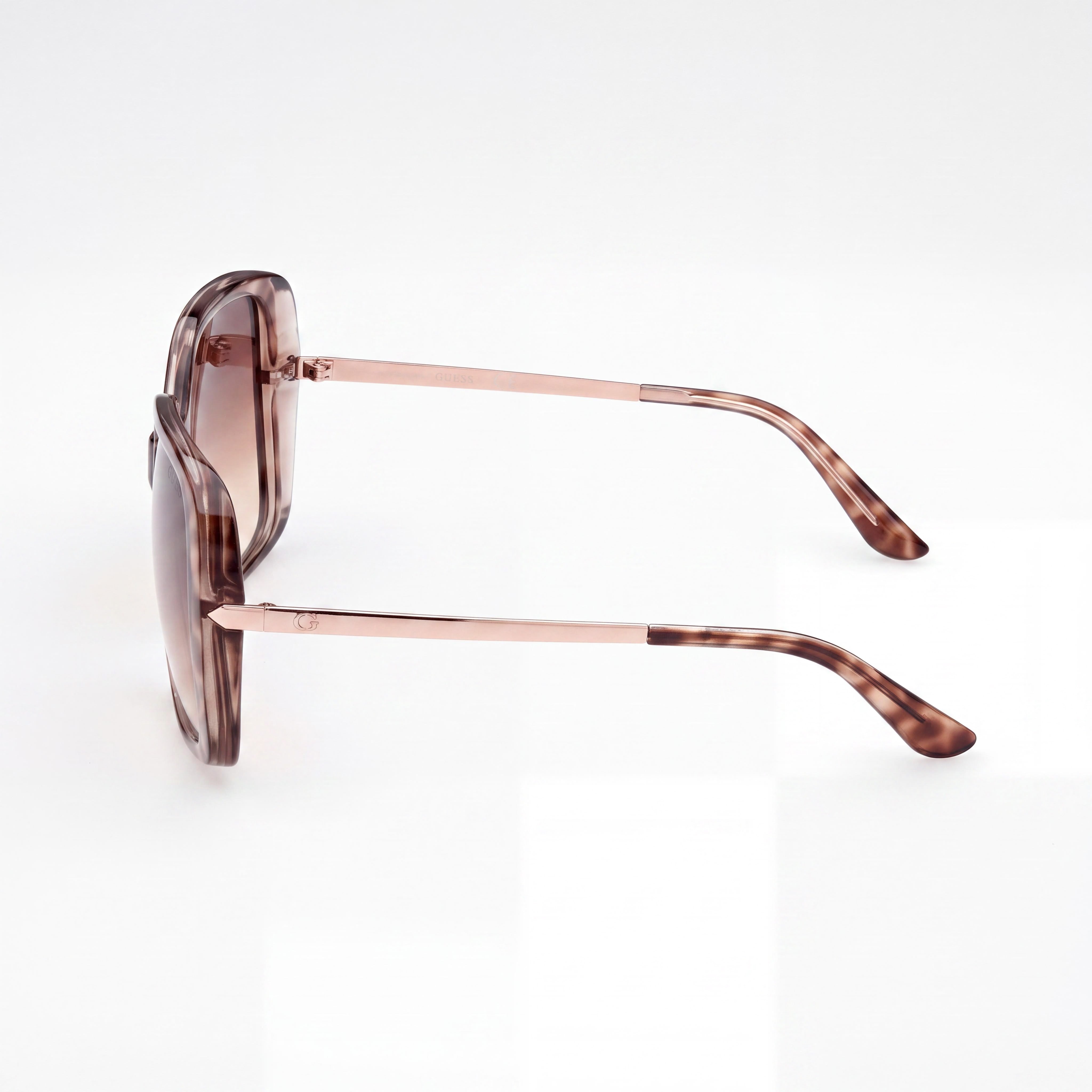 GUESS Women's GU778059F60 Square Beige Plastic Frame Gradient Brown UV Protected Sunglasses 60mm, Photo 3