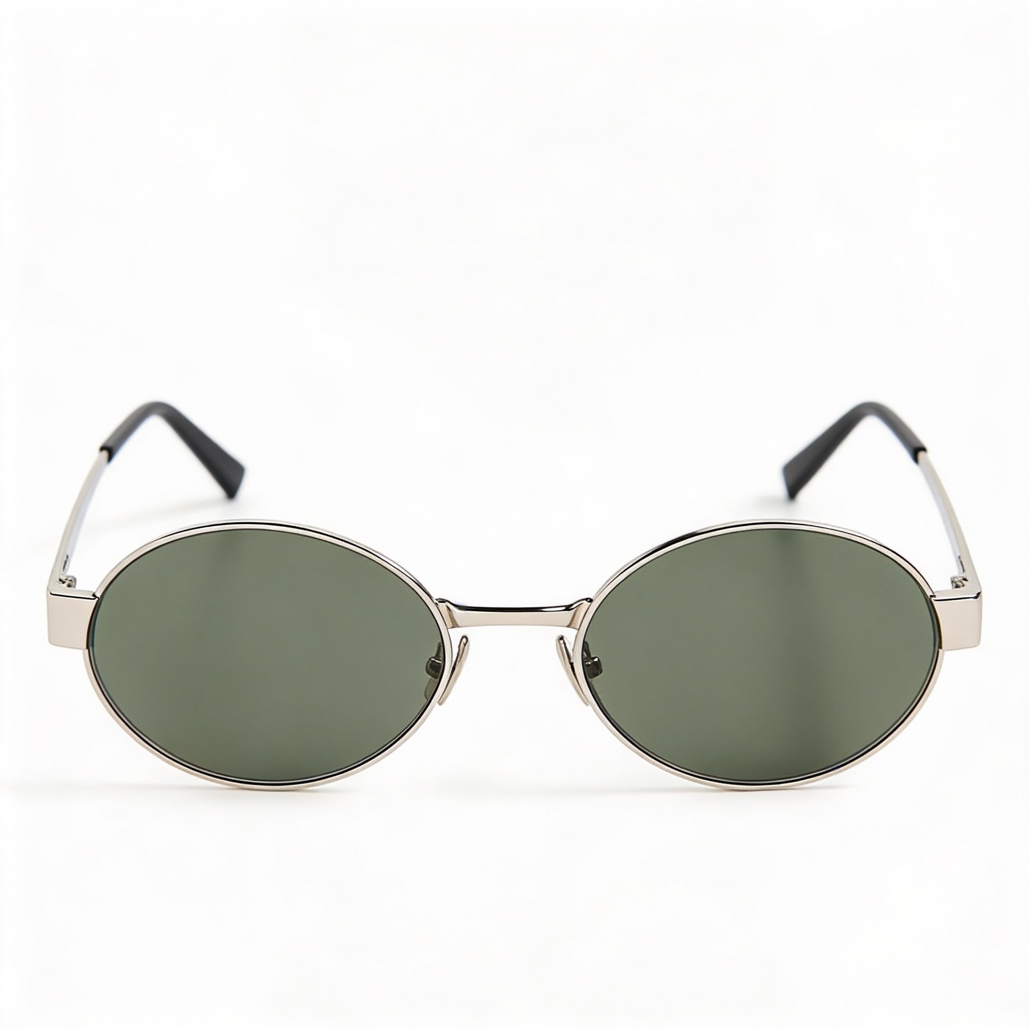 Gafas de sol Saint Laurent Casual para mujer, redondas, no polarizadas, con montura metálica, color gris plateado, de 53 mm, Photo 4