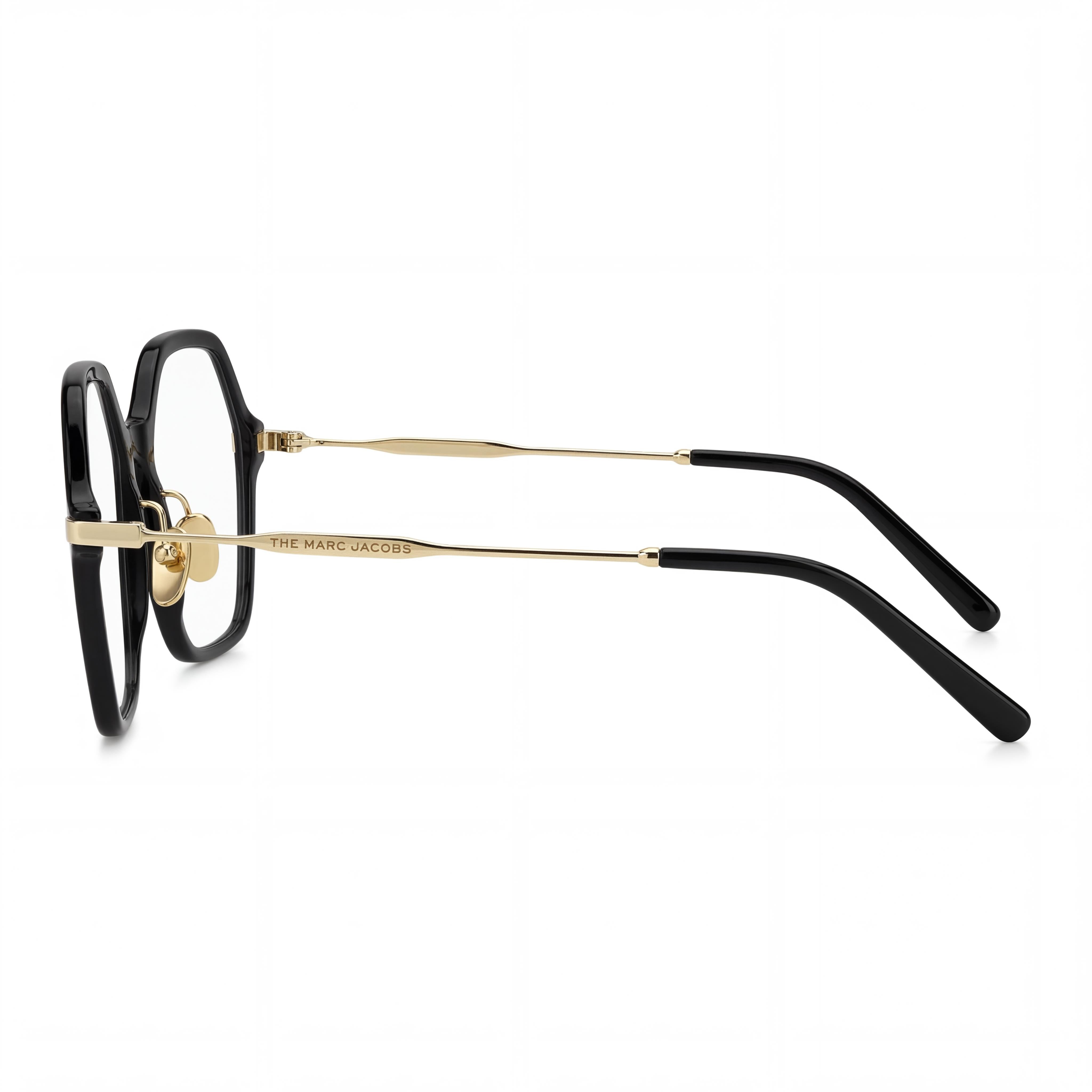 Marc Jacobs Classic Unisex Sunglasses with Black Plastic Frame and Multicolor Polycarbonate Lenses, Lens Width 56mm, Photo 2