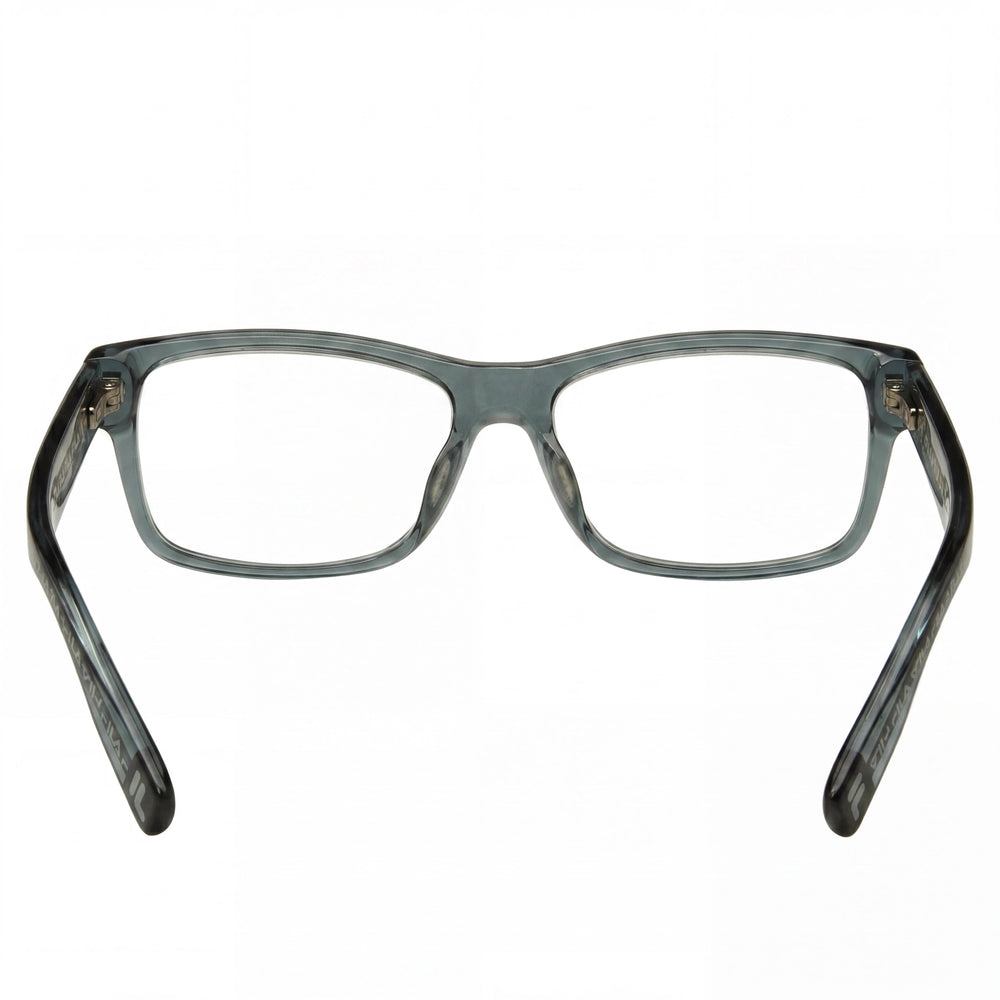 FILA Classic para hombre Gafas transparentes azuladas de acetato de celulosa listas para prescripción con lentes de demostración transparentes 52-15-145