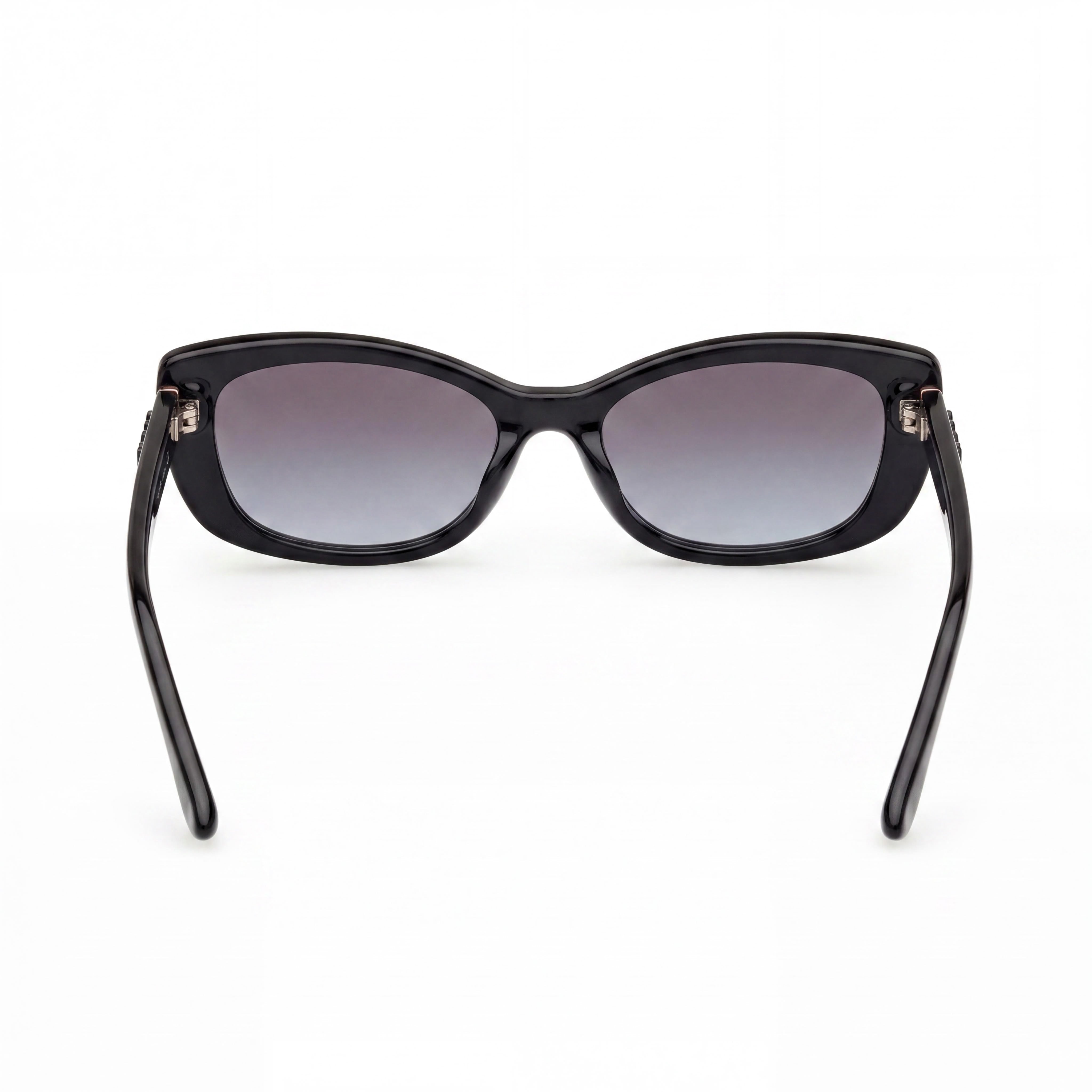GUESS Women's Cat-eye Style Full Rim Plastic Frame Sunglasses Black Gradient Smoke UV Protected Lens Width 55mm, Photo 3