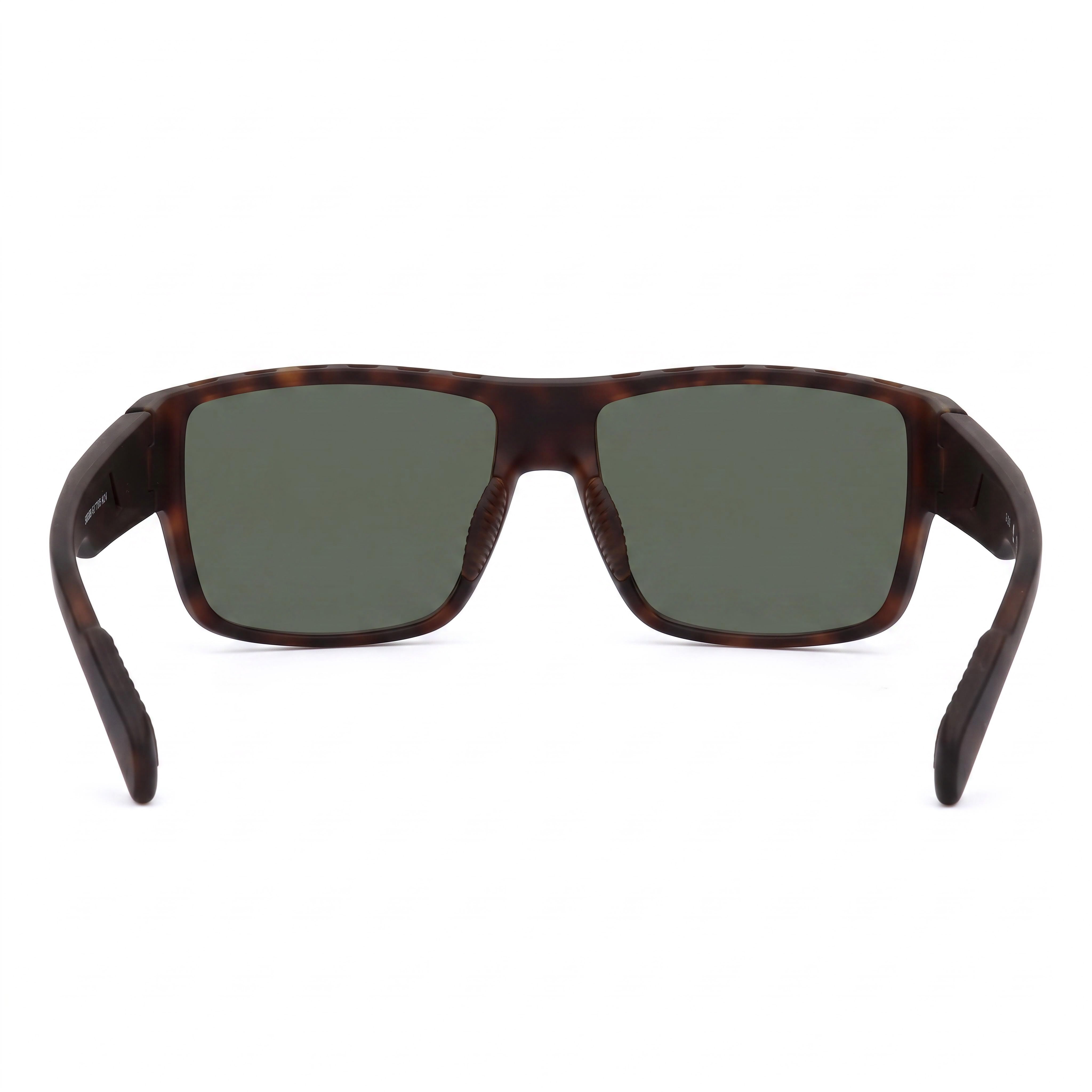adidas SP0006 Gafas de Sol Rectangulares para Hombre, Montura de Compuesto Marrón Oscuro con Lentes Verdes con Protección UV 57-16-135, Photo 4