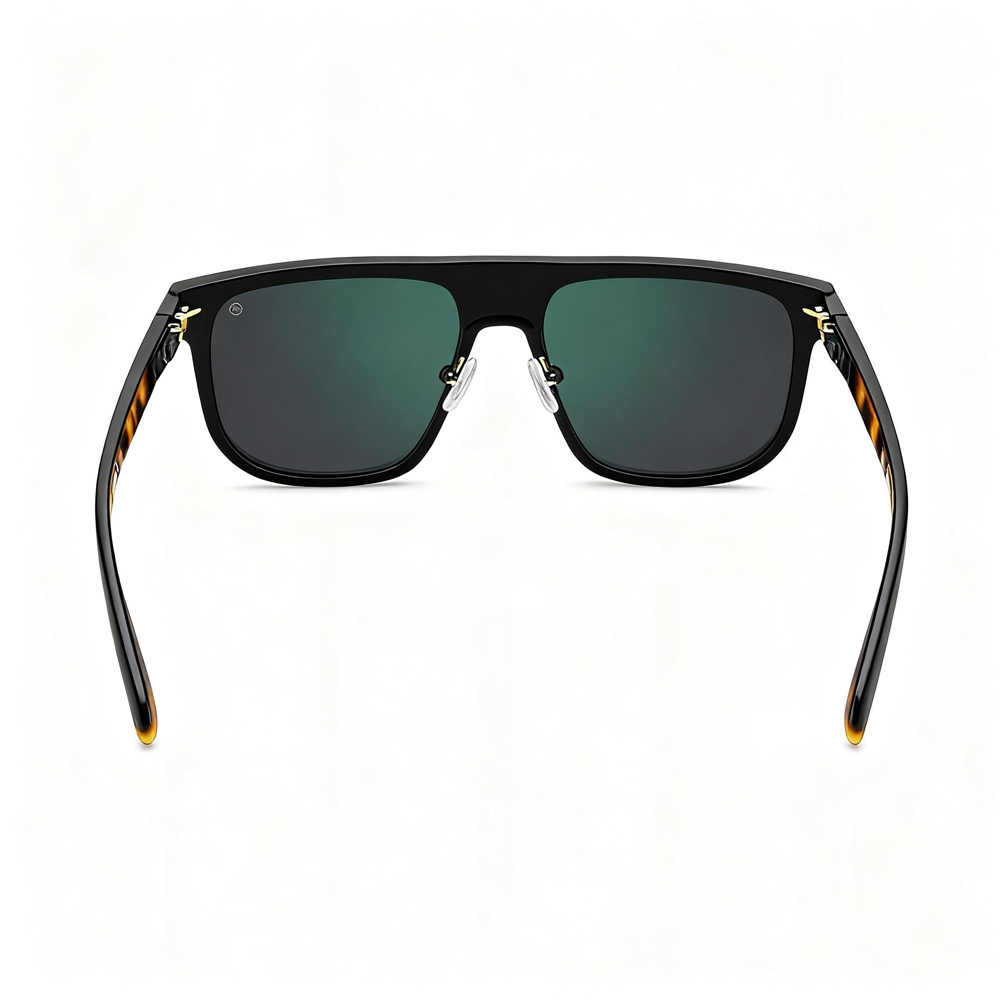 David Beckham DB 7111/S Contemporary Men's Acetate Sunglasses | Black Havana Frame, Green Mirror Lens | 56mm