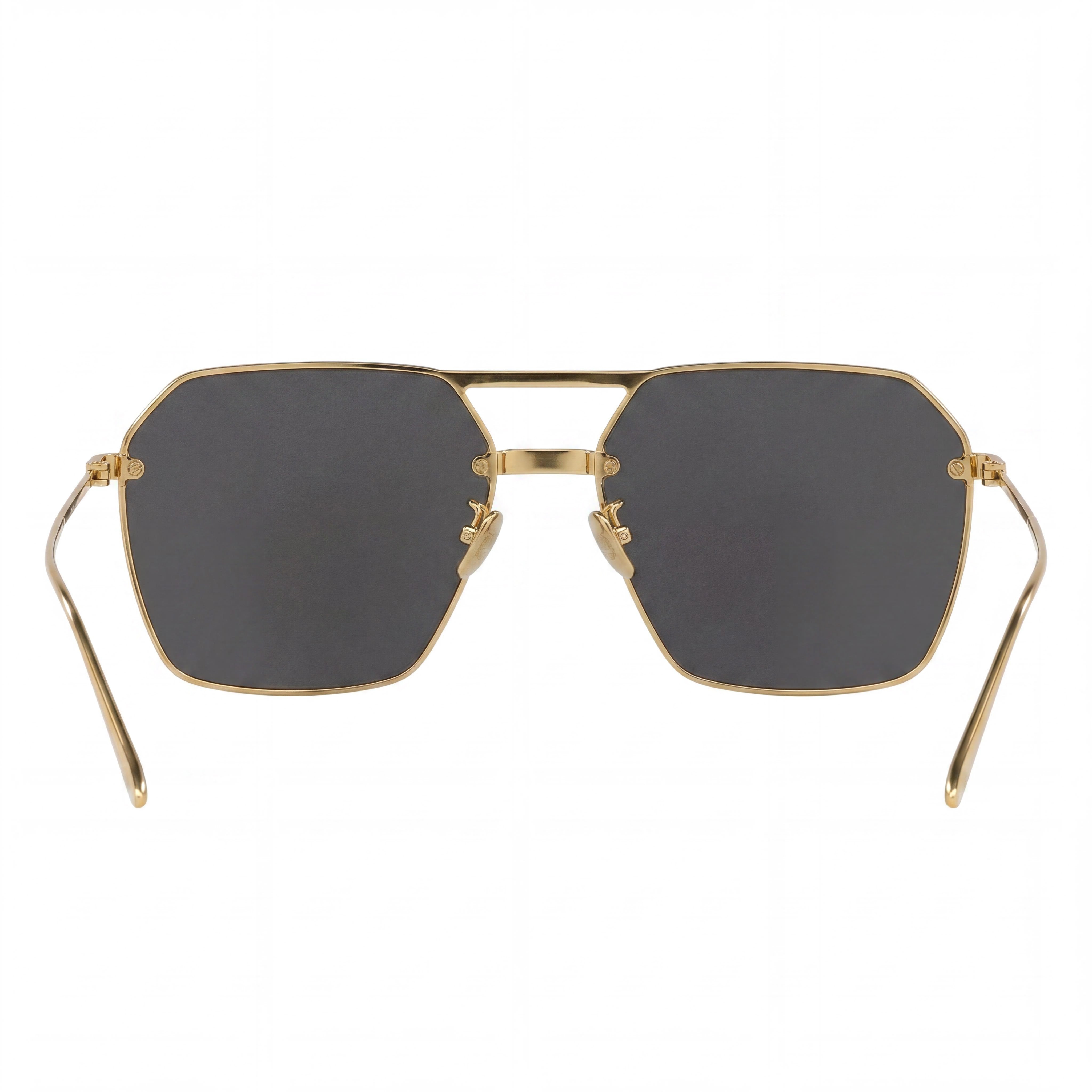 Bottega Veneta Aviador Unisex Metal Dorado Sin Gafas de Sol 61mm, Photo 4