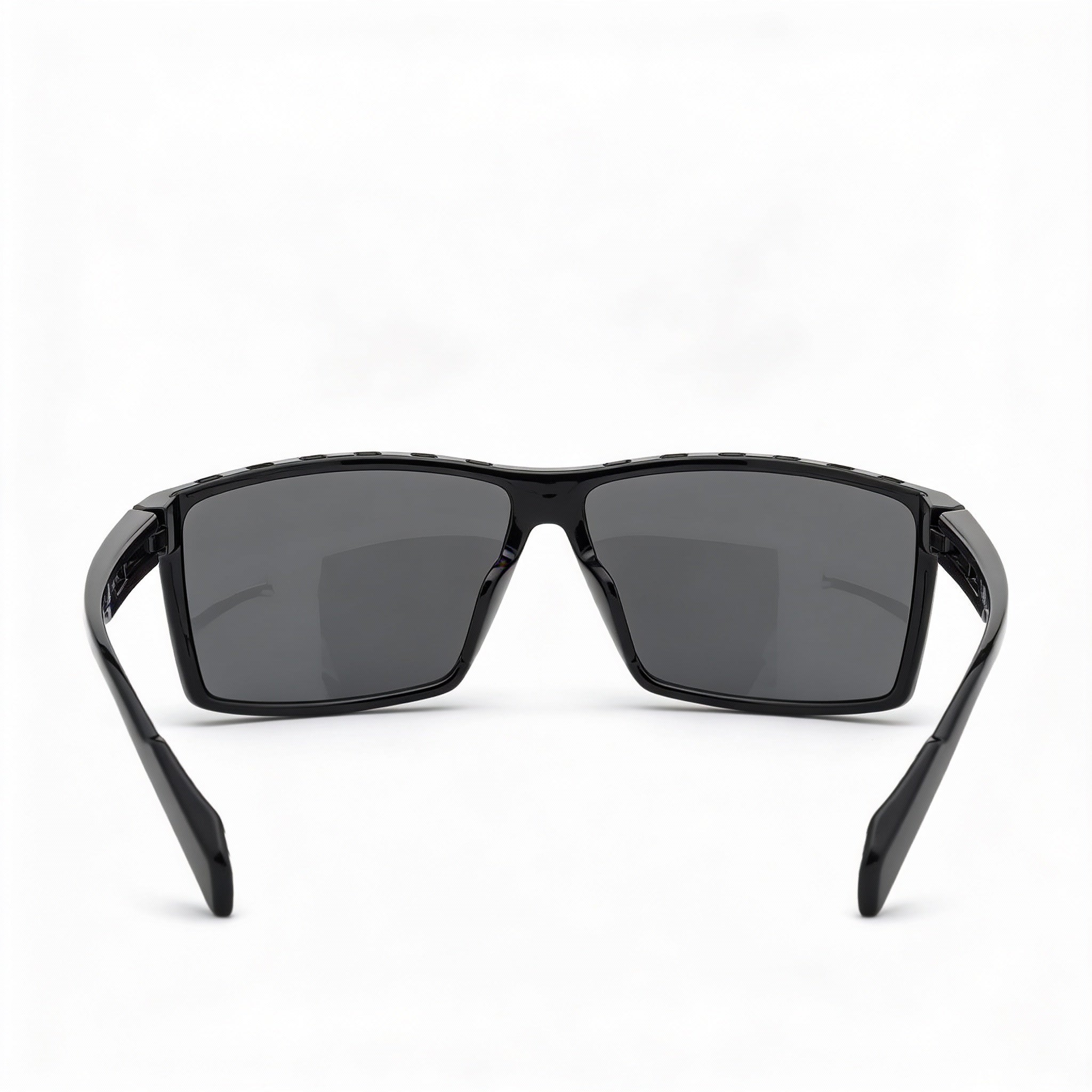 adidas Injected Sun Glasses Men's Shiny Black Plastic Frame Smoke Polarized UV Protected Lenses 63mm, Photo 3