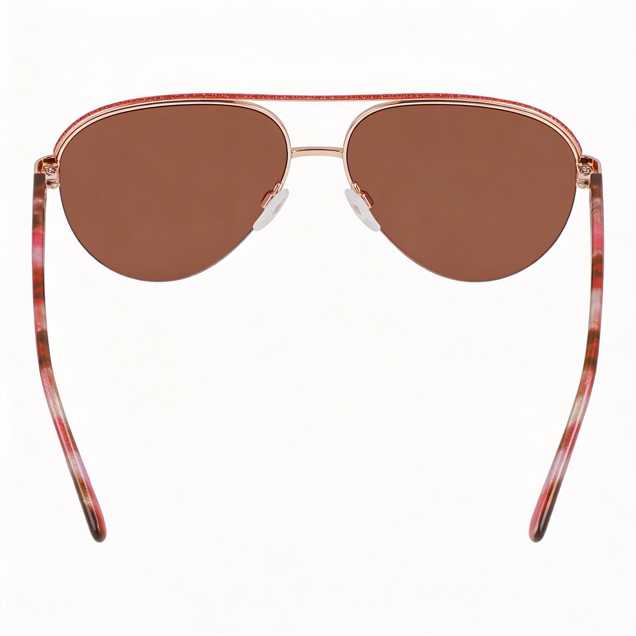 Gafas de sol clásicas de bebe para mujer con montura de plástico en oro rosa y cristales de acetato en oro rosa con protección UV, Photo 4