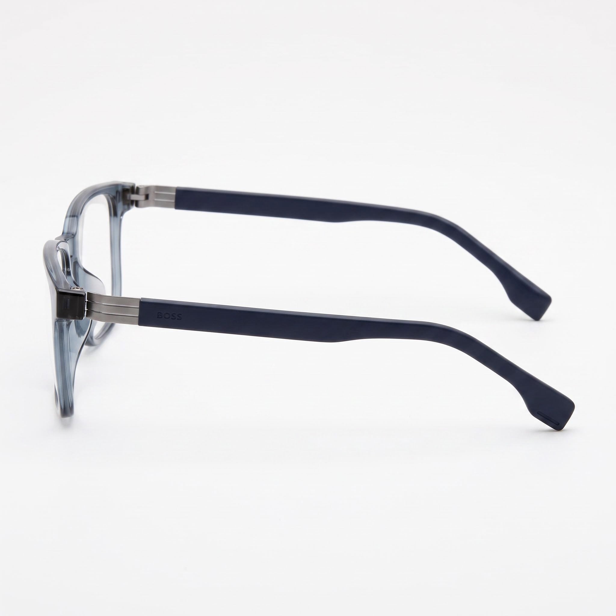 Gafas Hugo Boss Casual de hombre de poliamida con montura inyectada y lentes transparentes 55-16-150, Photo 3