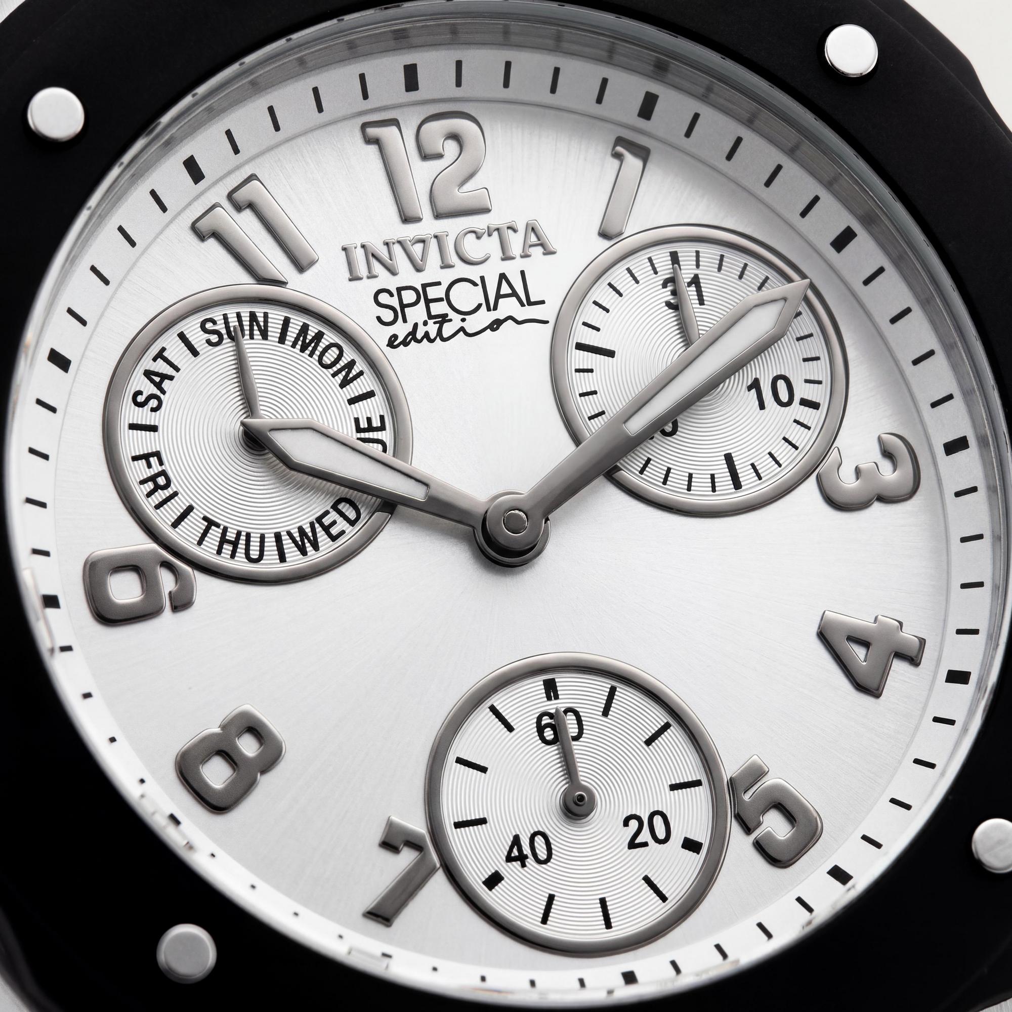Invicta Women's Angel Watch IN-18787 Black Silicone Strap White Dial 38mm Quartz Water Resistant, Photo 2