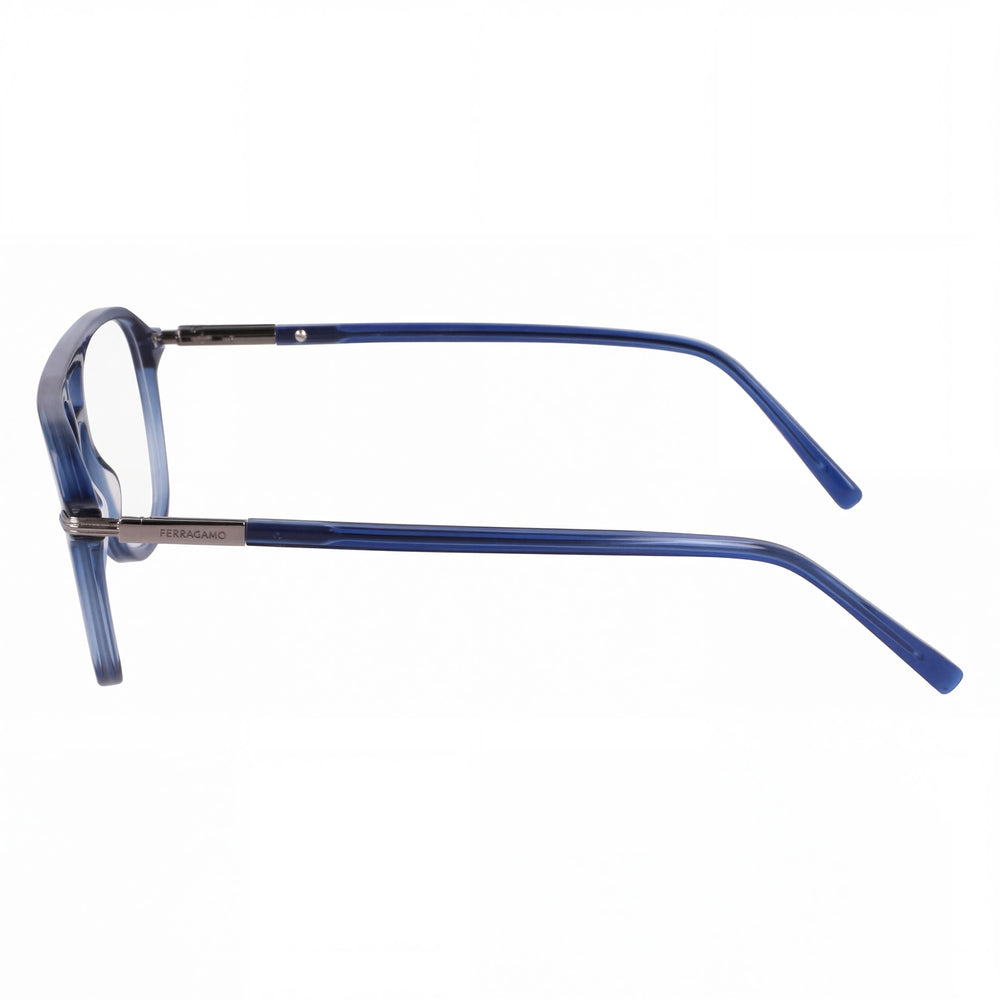 Ferragamo Sf3006 Montura de Acetato Unisex, Azul Transparente, Ancho de Lente 56mm, Puente 16mm, Patilla 145mm