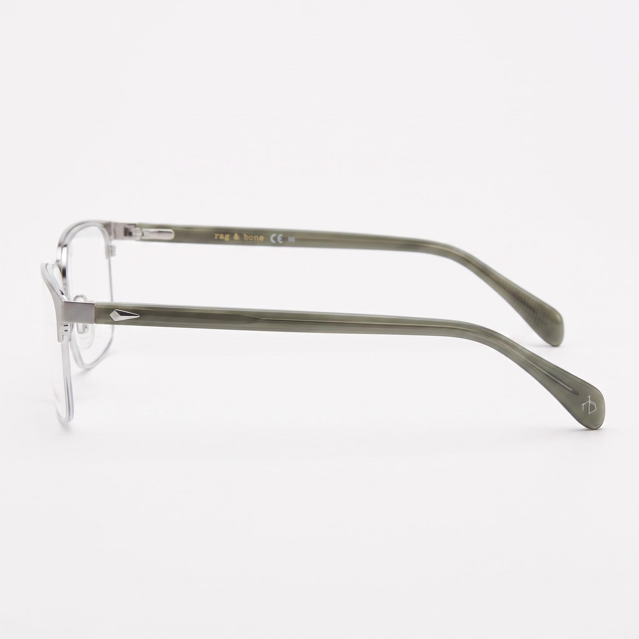 rag & bone Casual Men's Black Sunglasses, featuring 54mm Lens Width, 17mm Bridge Width, and 145mm Temple Length, Photo 2