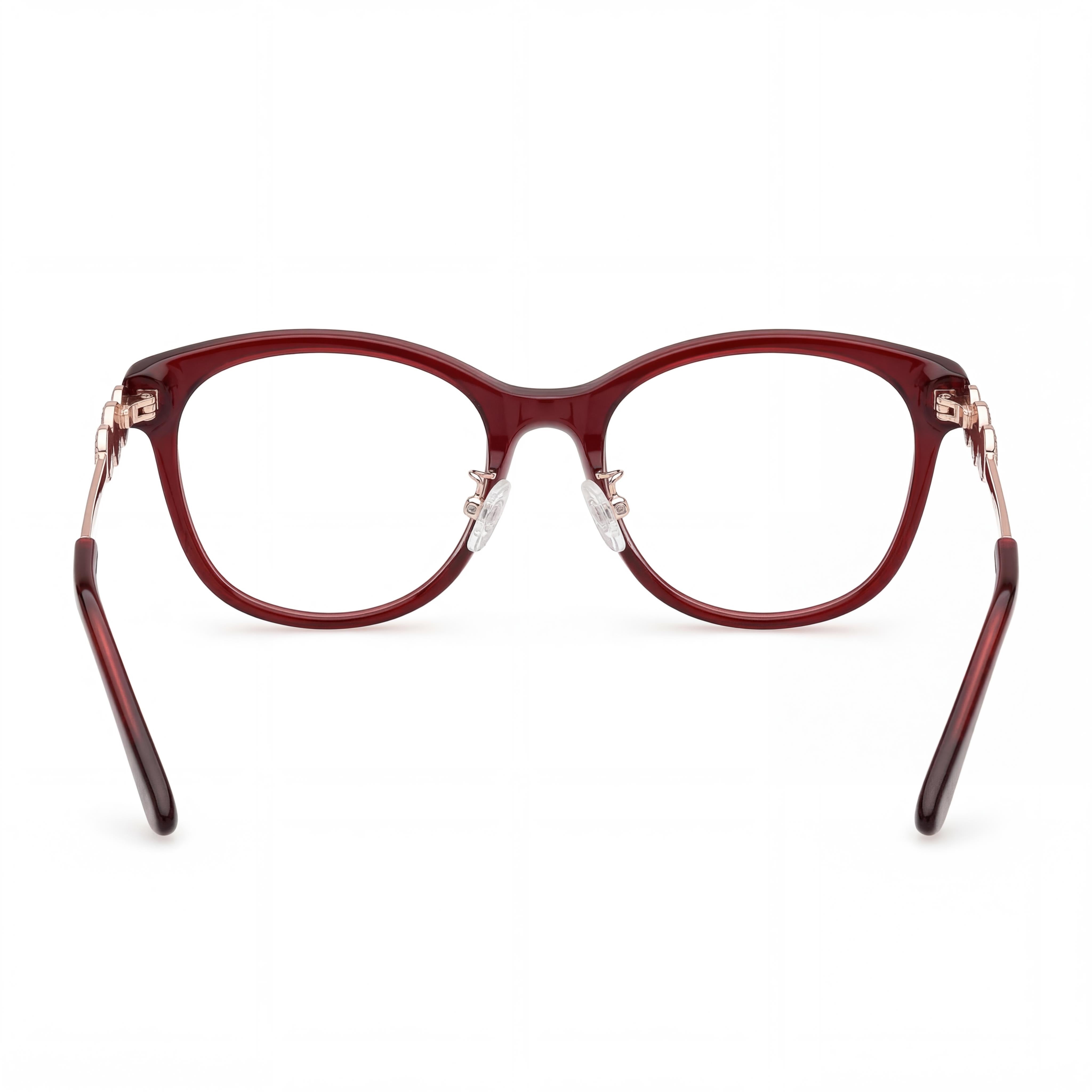 Gafas GUESS Classic para hombre con montura de plástico en burdeos/rosa/dorado y lentes de policarbonato multicolor, 52 mm, Photo 4