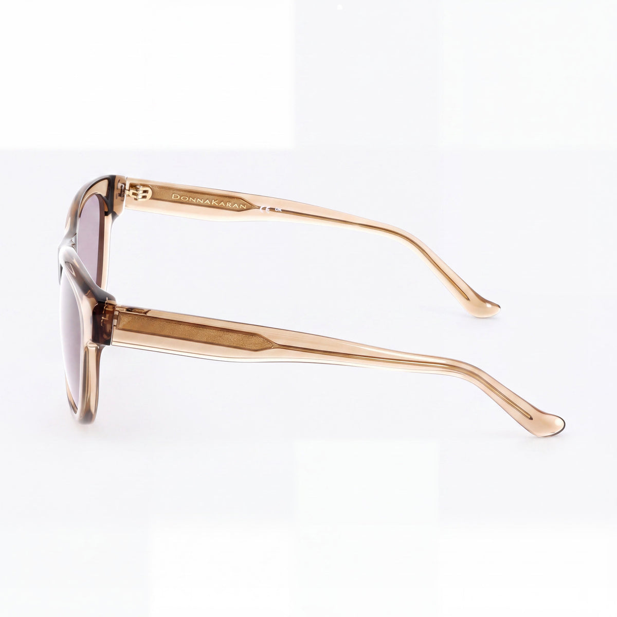 Donna Karan Do516s Women's Plastic Frame UV Protected Sunglasses in Champagne Crystal, Lens Width 52mm, Photo 2