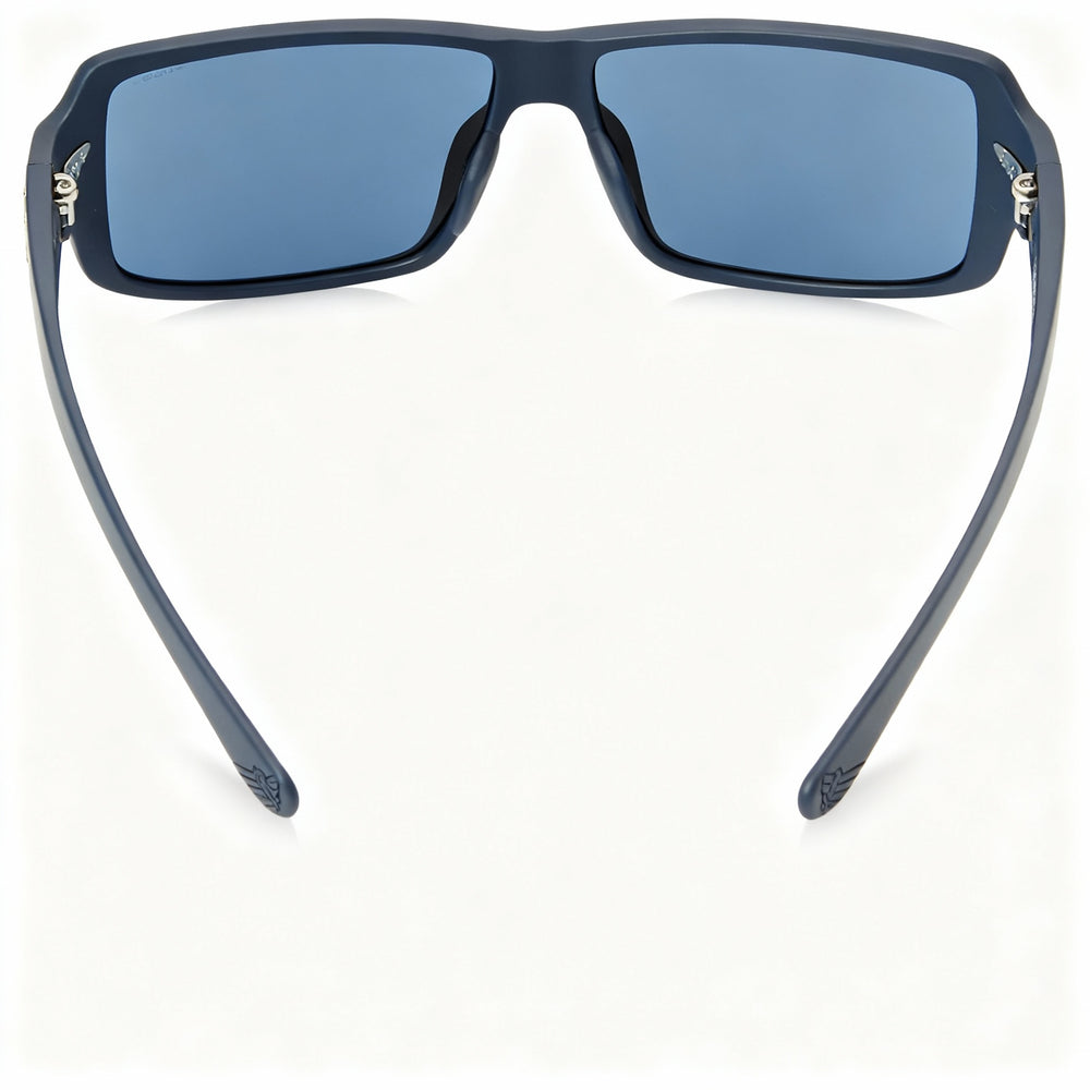 Gafas de sol Police Tailwind 5 para hombre, estilo casual, con montura inyectada, azul mate, lentes de policarbonato azul, protección UV400, 65-14-115