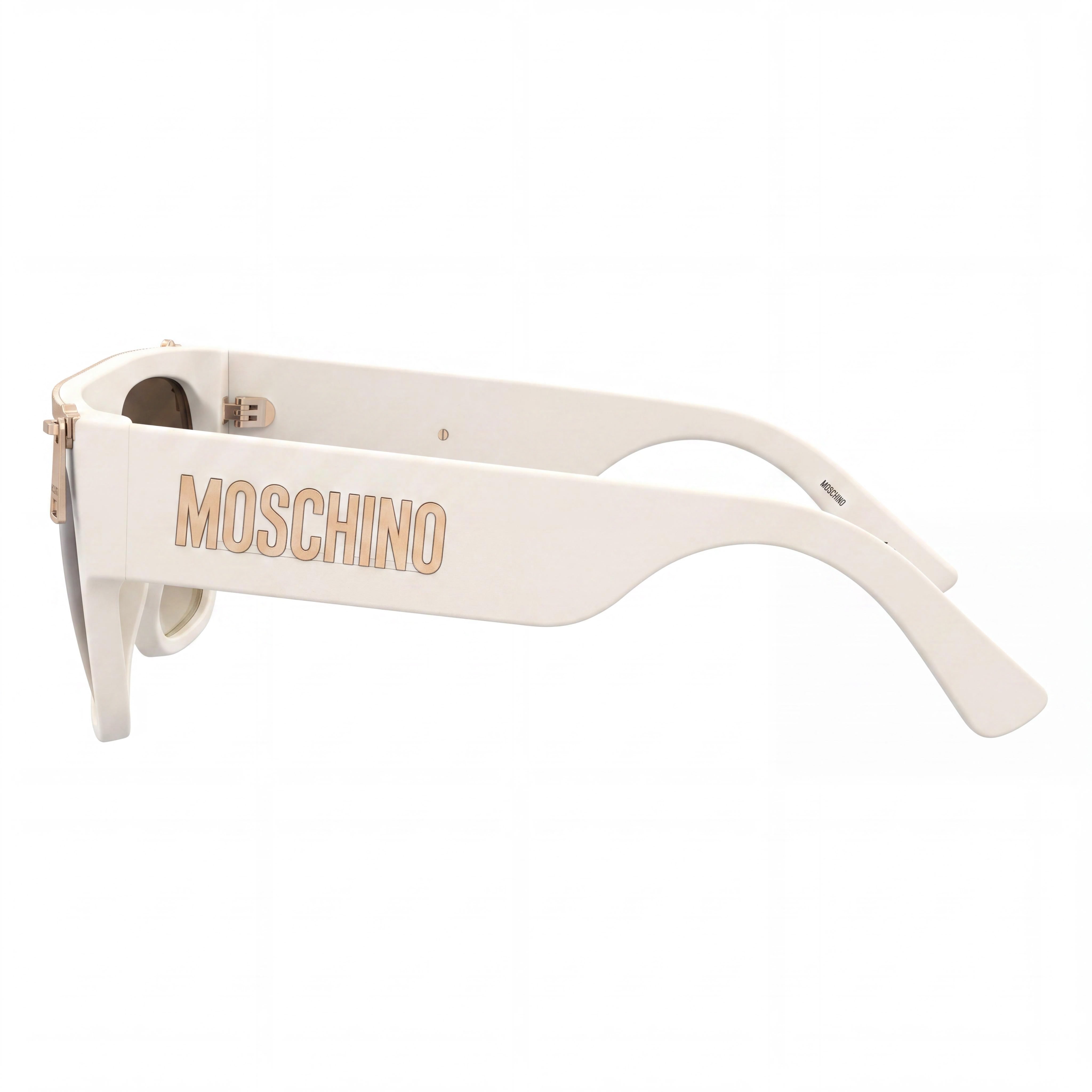 Moschino Casual Men's Ivory Polyamide Inj-GRIL. Frame, Non-Polarized Brown Shaded Lenses 56-16-145, Photo 3