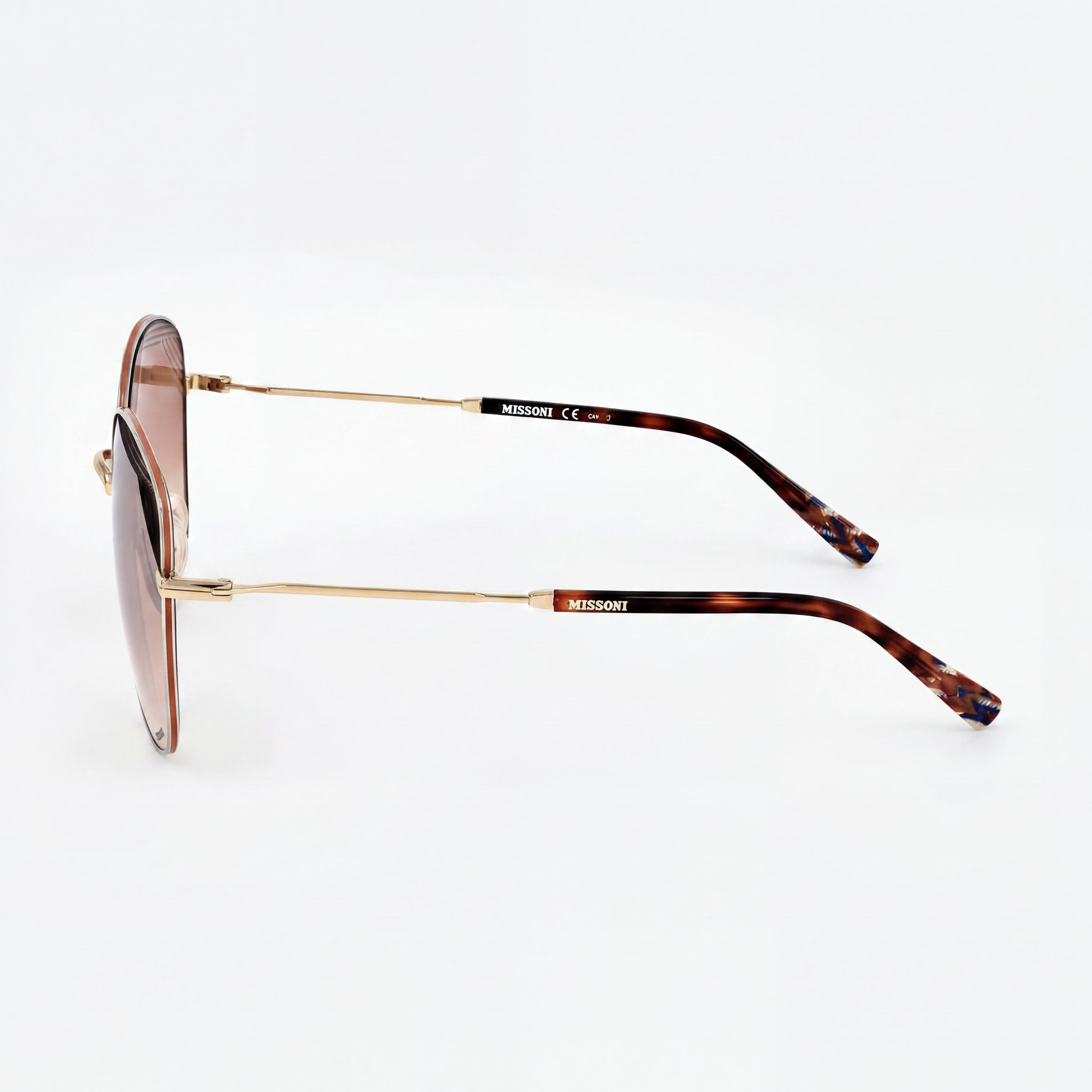 Missoni Spillo Women's Round Eyewear, Stainless Steel Frame & Lenses, Pallad Gold (Lens 7mm), Photo 2