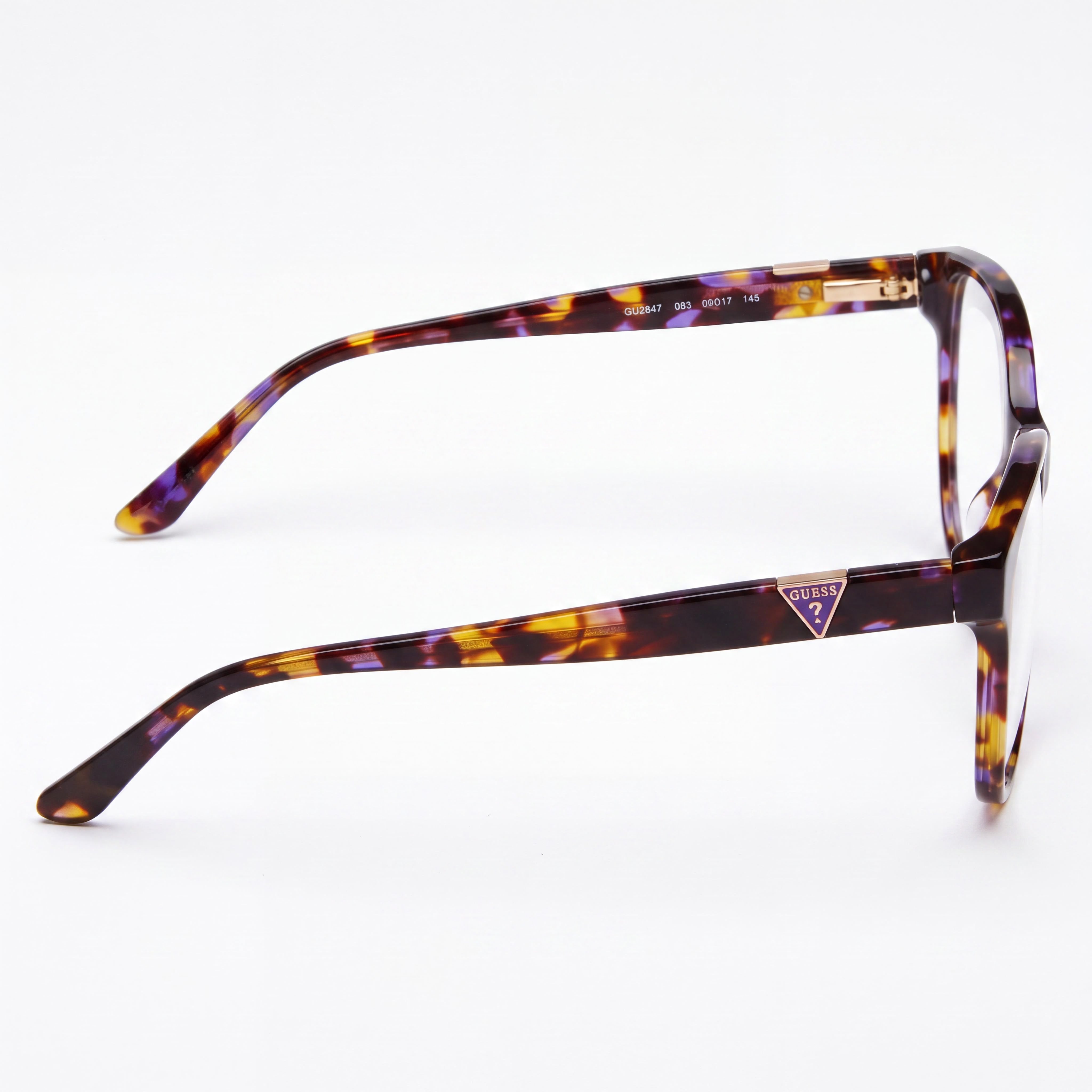 GUESS Gu2847 Gafas Ópticas para Mujer de Acetato Morado con Lentes de Demostración, Talla 56-17-140mm, Photo 3