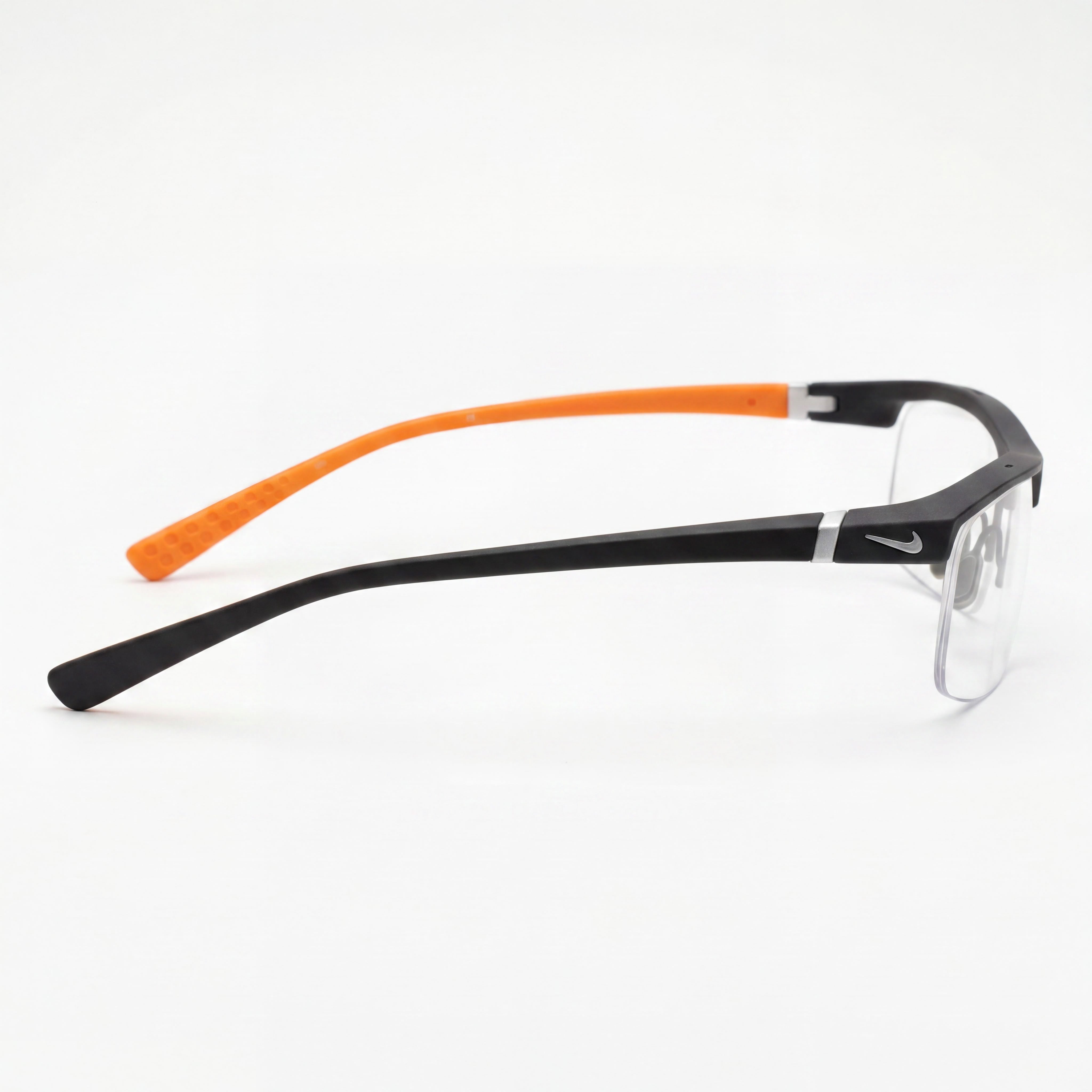 Nike 7071/2 Men's Dark Grey/Orange Plastic Prescription Ready Optical Eyeglasses, Lens Width 57, Photo 3