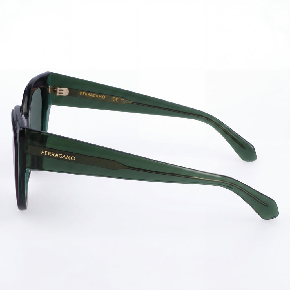 Salvatore Ferragamo SF2004S Women's Casual Plastic Transparent Green/Violet UV Protection 53mm