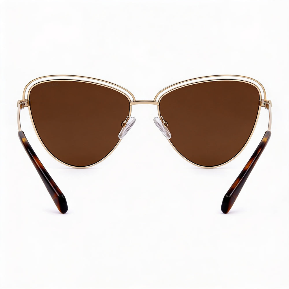Polaroid Classic Men's Gold Alloy Steel 57mm UV Protection Sunglasses