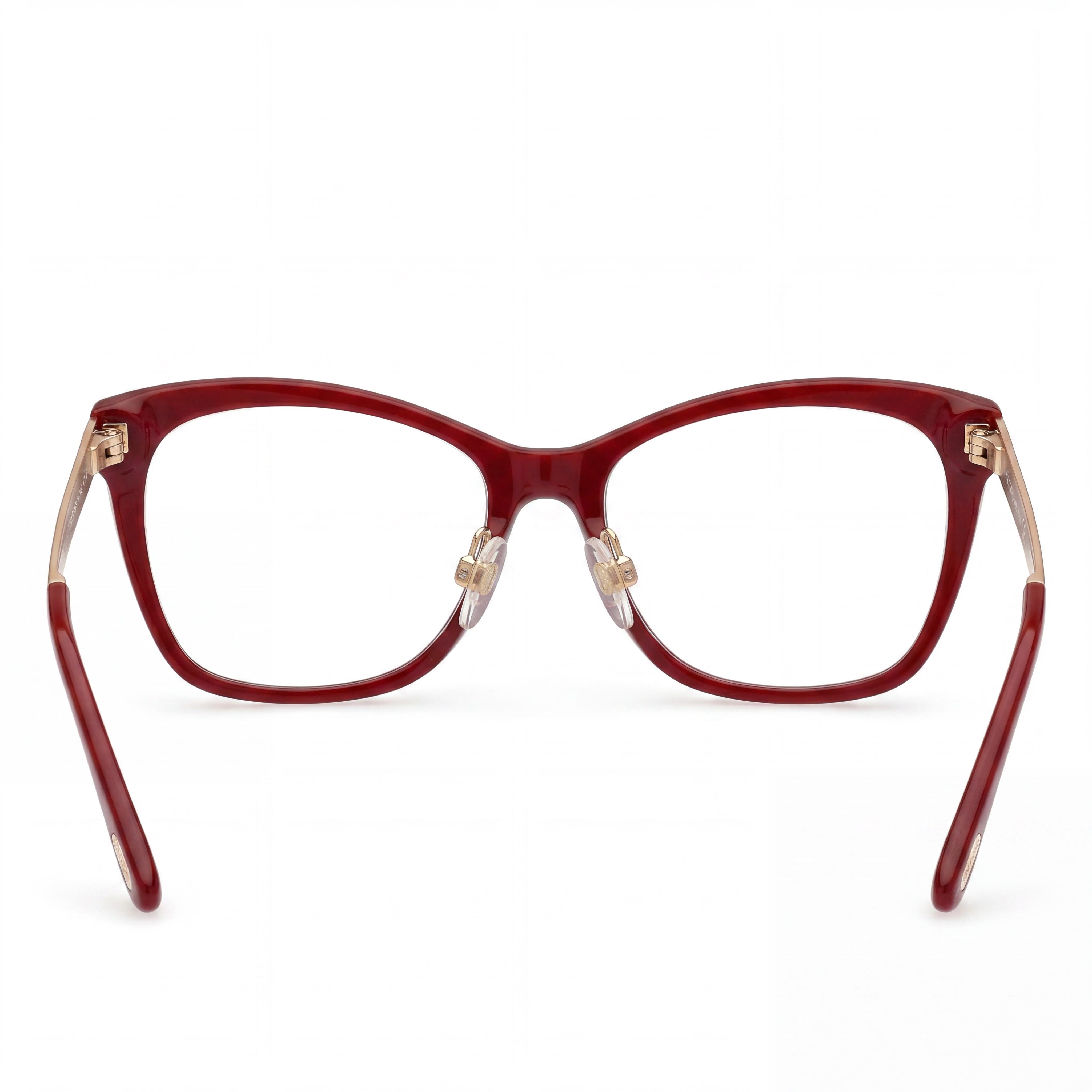 Tom Ford Ft5353 Men's Plastic Eyewear Frame, Bright Burgundy, Matte Pale Gold, Blue 54mm, Photo 3
