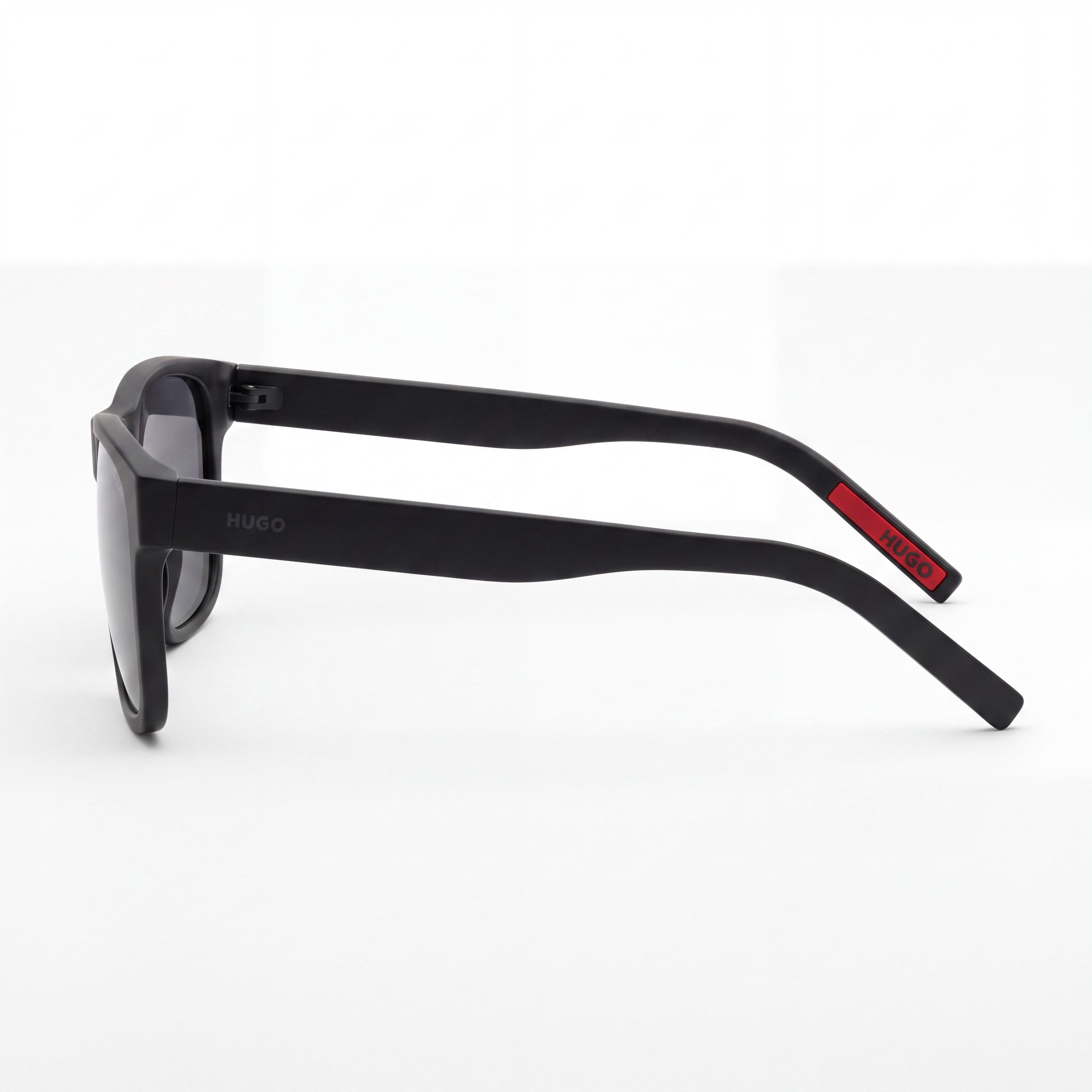 Gafas de sol rectangulares plegables para mujer HUGO de eco-acetato ligeras con protección UV, negras/grises, 57 mm, Photo 3