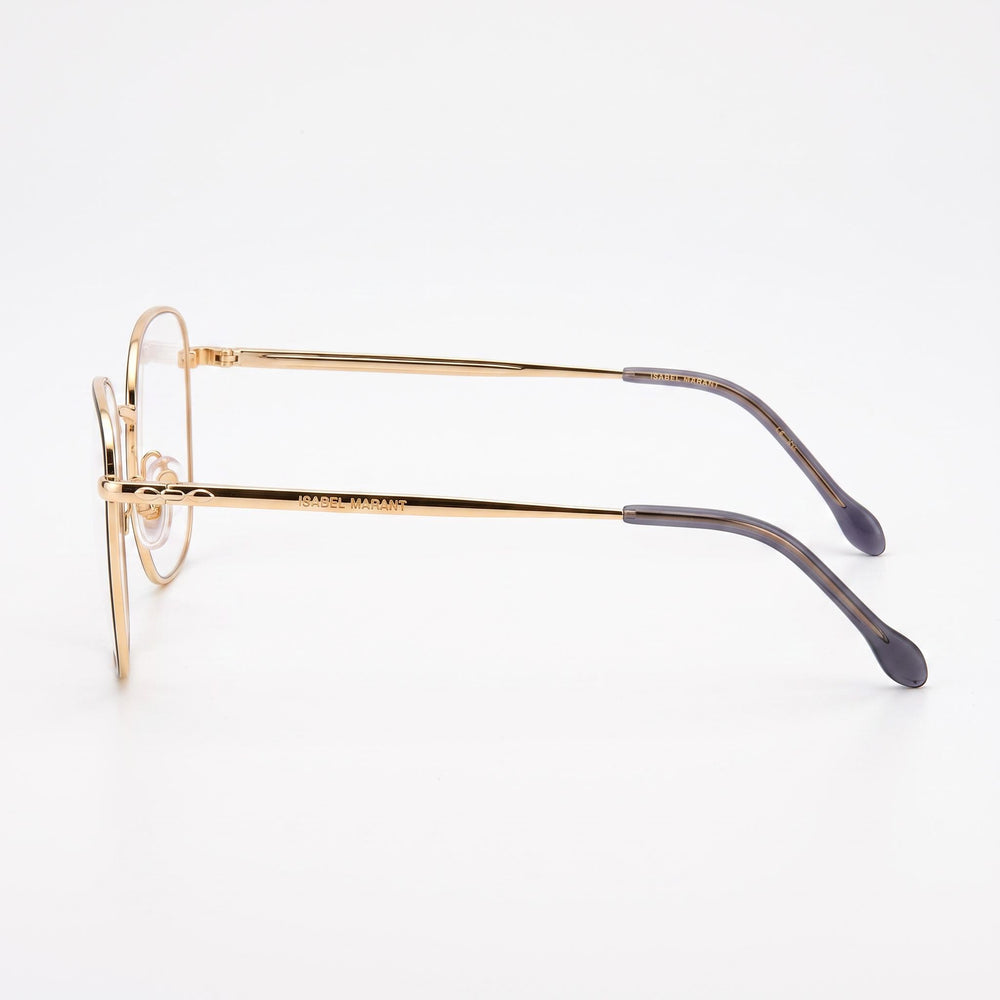 Isabel Marant Classic Women's Eyeglasses with Stainless Steel Frame in Black Gold, 54mm Lens Width