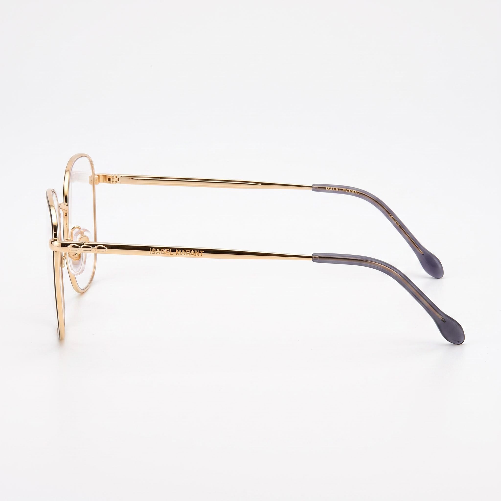 Gafas Isabel Marant clásicas para mujer con montura de acero inoxidable en negro y dorado, 54 mm de ancho de lente, Photo 2