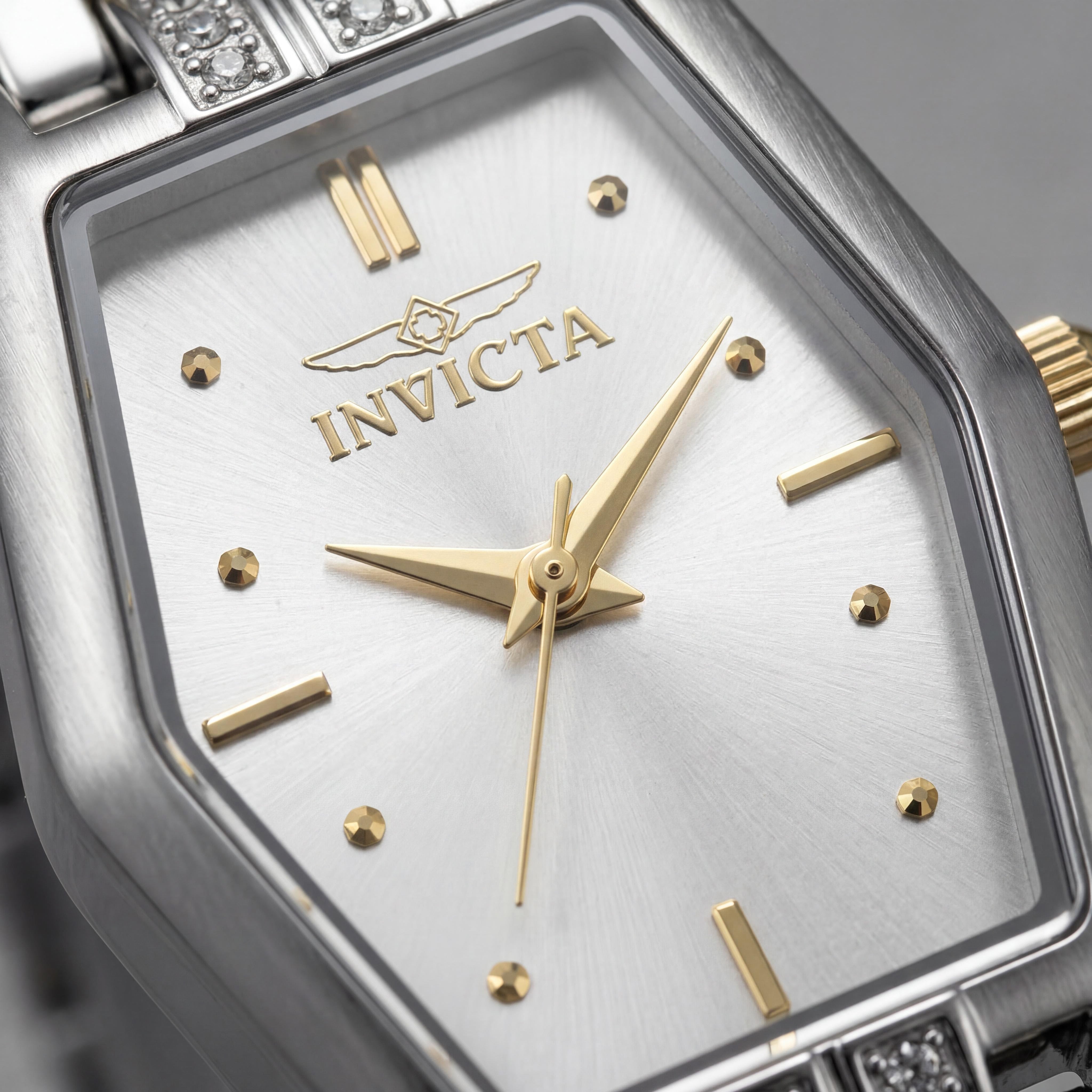 Invicta 48133 Angel Classic Women's 20mm Gold-Tone Steel Silver Dial Quartz Watch, Photo 2