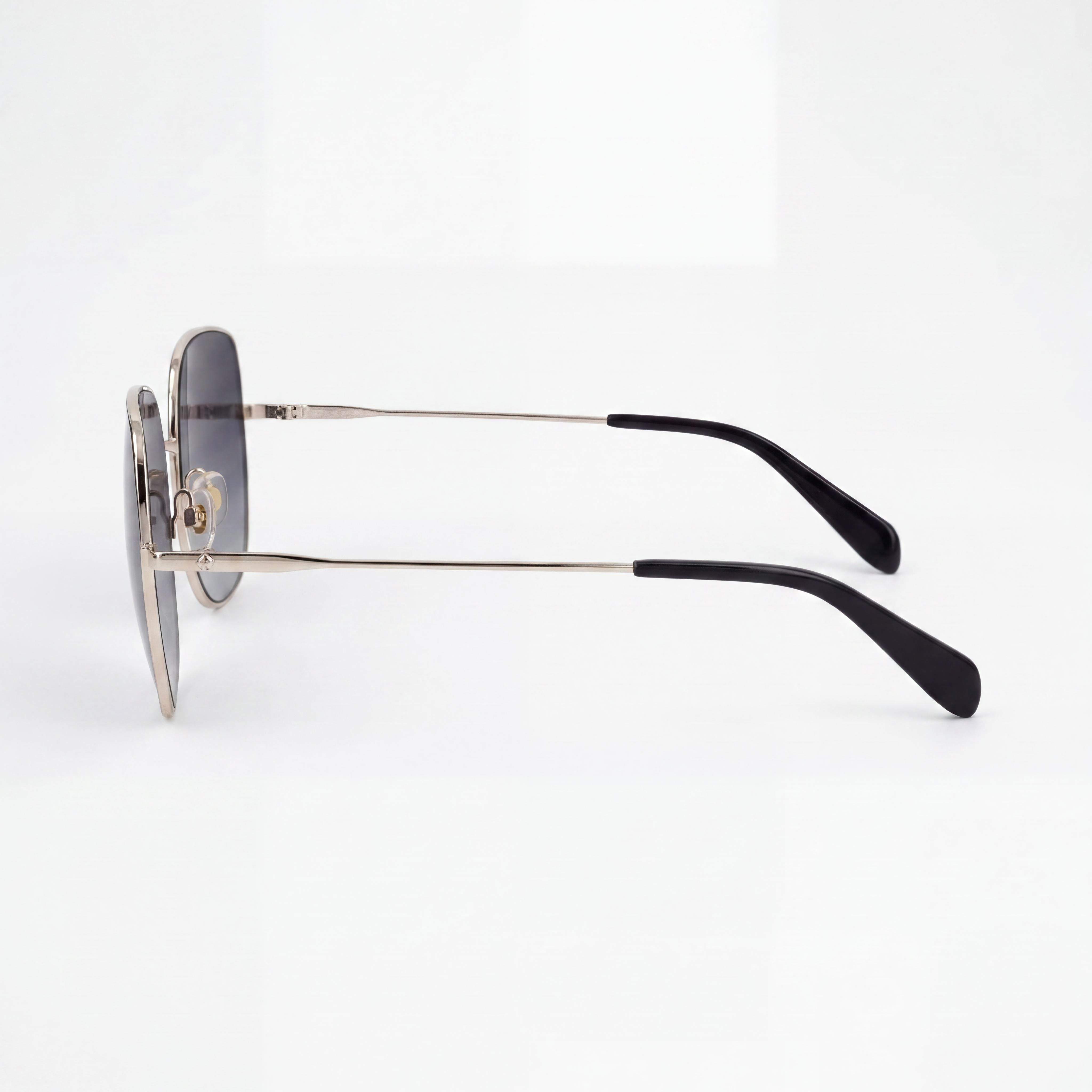 Gafas de sol Kate Spade New York unisex, estilo casual, de plástico, color negro, con montura gris oscuro y lentes negras, protección UV, 59 mm, Photo 3