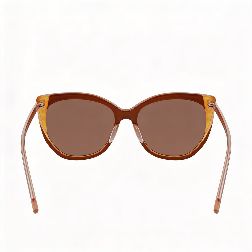 bebe Women's Sunglasses, designed with a Brown Plastic Frame and Acetate Lenses offering UV Protection.