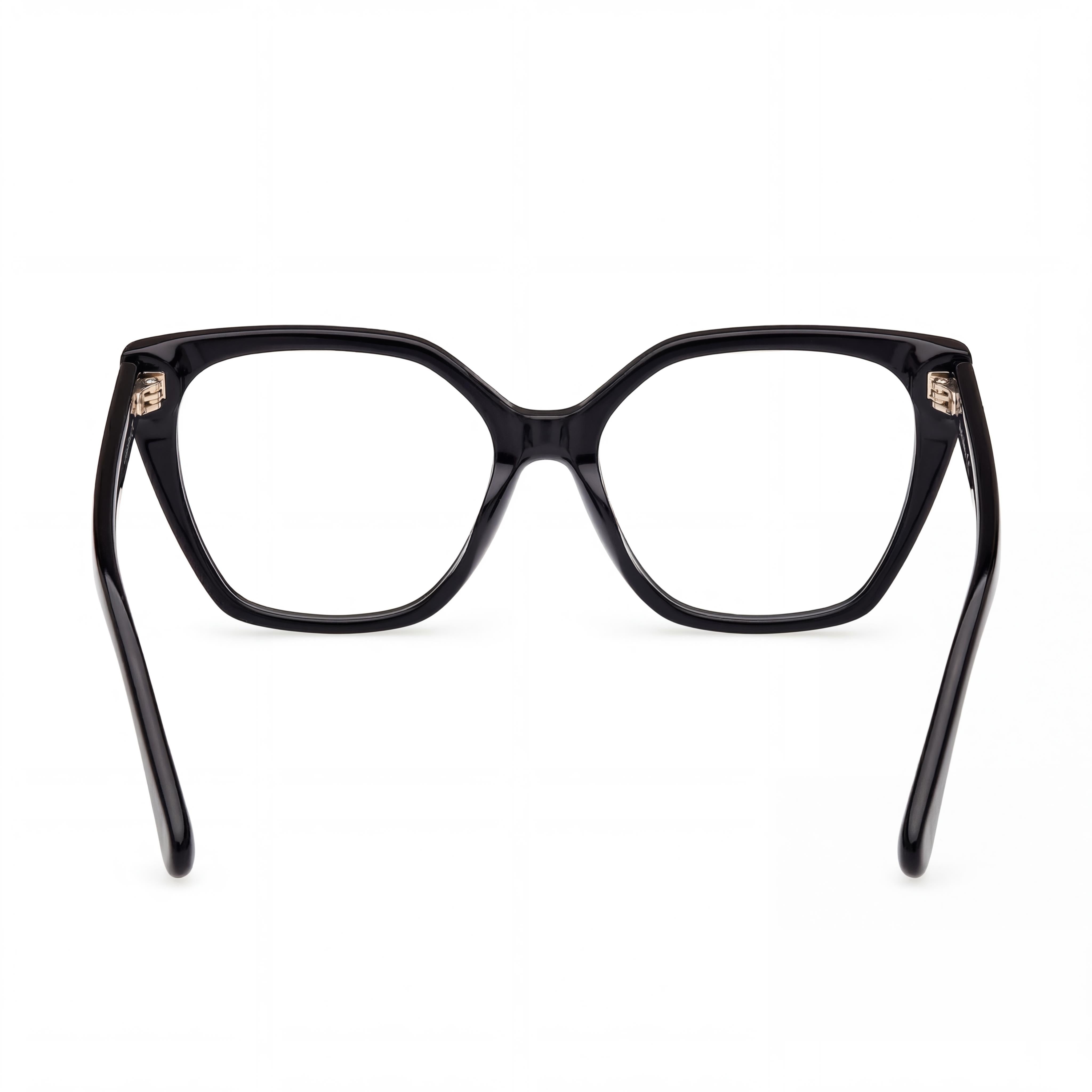 MaxMara Mm5085 Women's Eyeglasses with Shiny Black Plastic Frame, Lens Width 55mm, Bridge 15mm, Temple 140mm, Photo 3