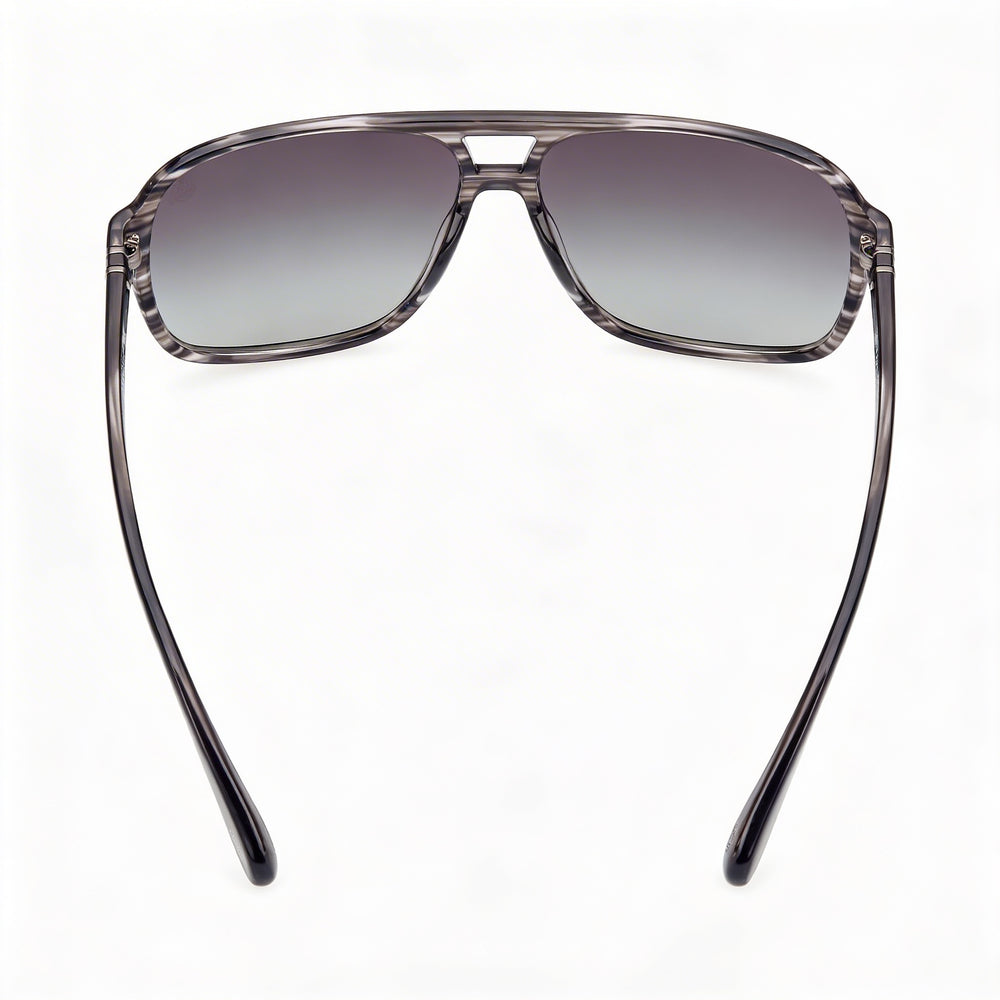 Timberland Modern Men's Shiny Grey Acetate UV 400 Smoke Sunglasses 65mm