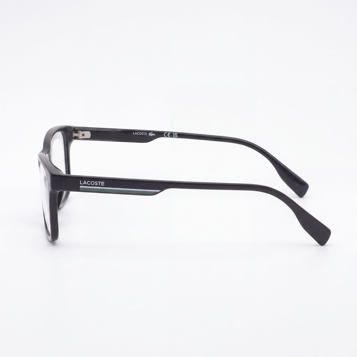 Lacoste Men's Modern Design Sunglasses, Injected Black Frame with Black Polycarbonate Lenses, 54-16-145mm, Photo 3