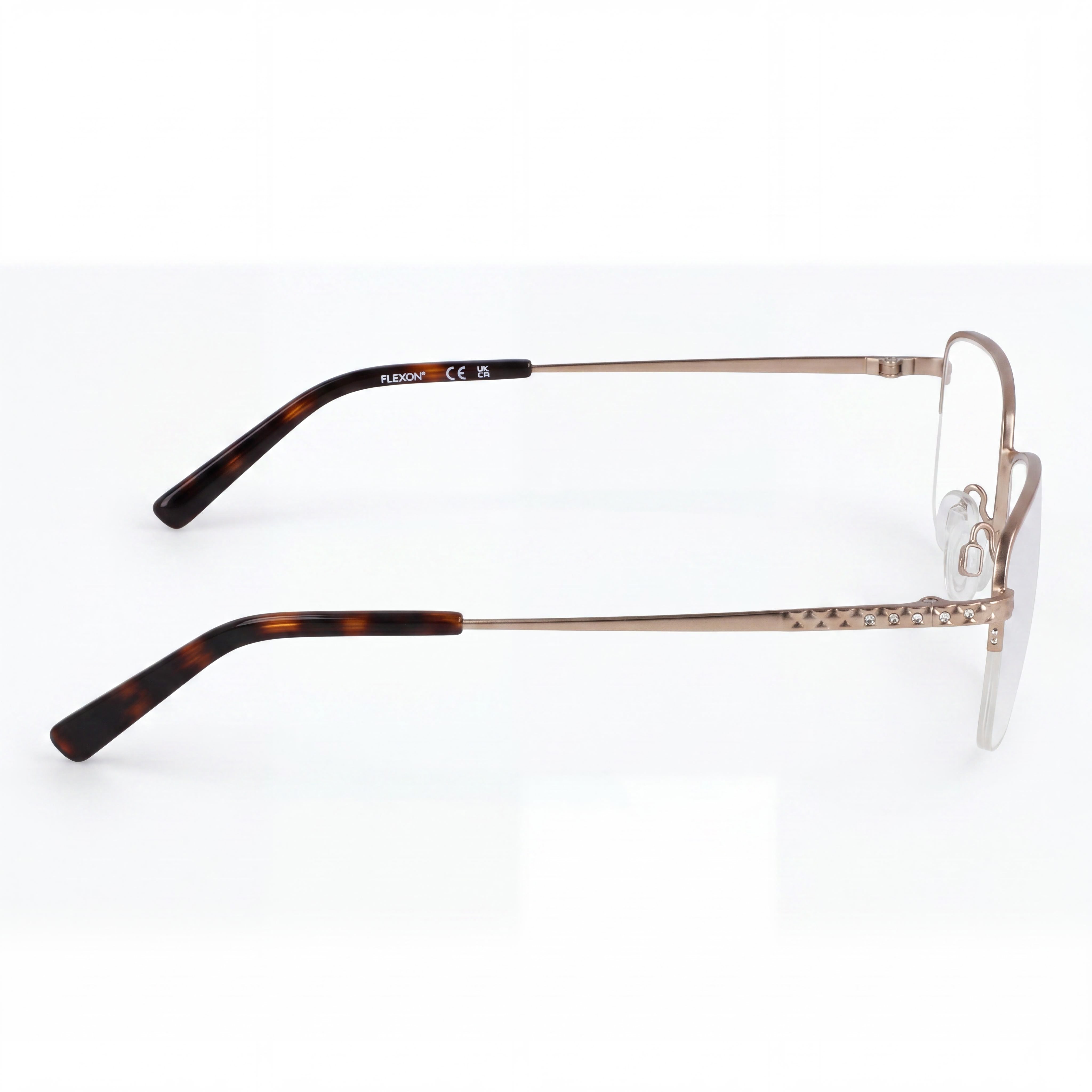 Flexon W3043 Unisex Acetate Eyewear Frames in Satin Taupe, Lens 54mm, Bridge 18mm, Temples 135mm, Photo 3