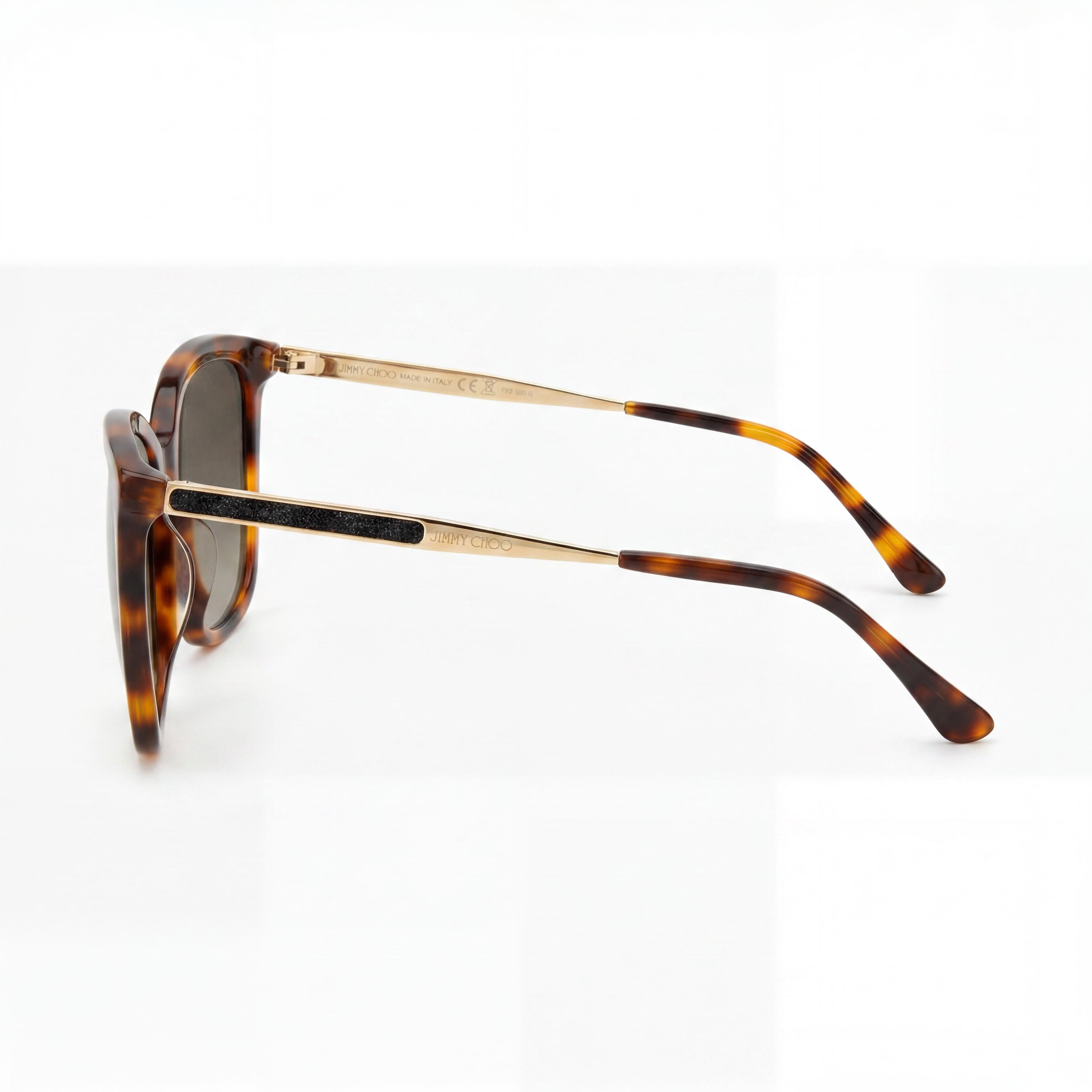 Jimmy Choo NEREA/G/S Gafas de sol de mariposa para mujer con montura de acetato havana, lentes degradadas marrones, 100% protección UV, 57mm, Photo 3