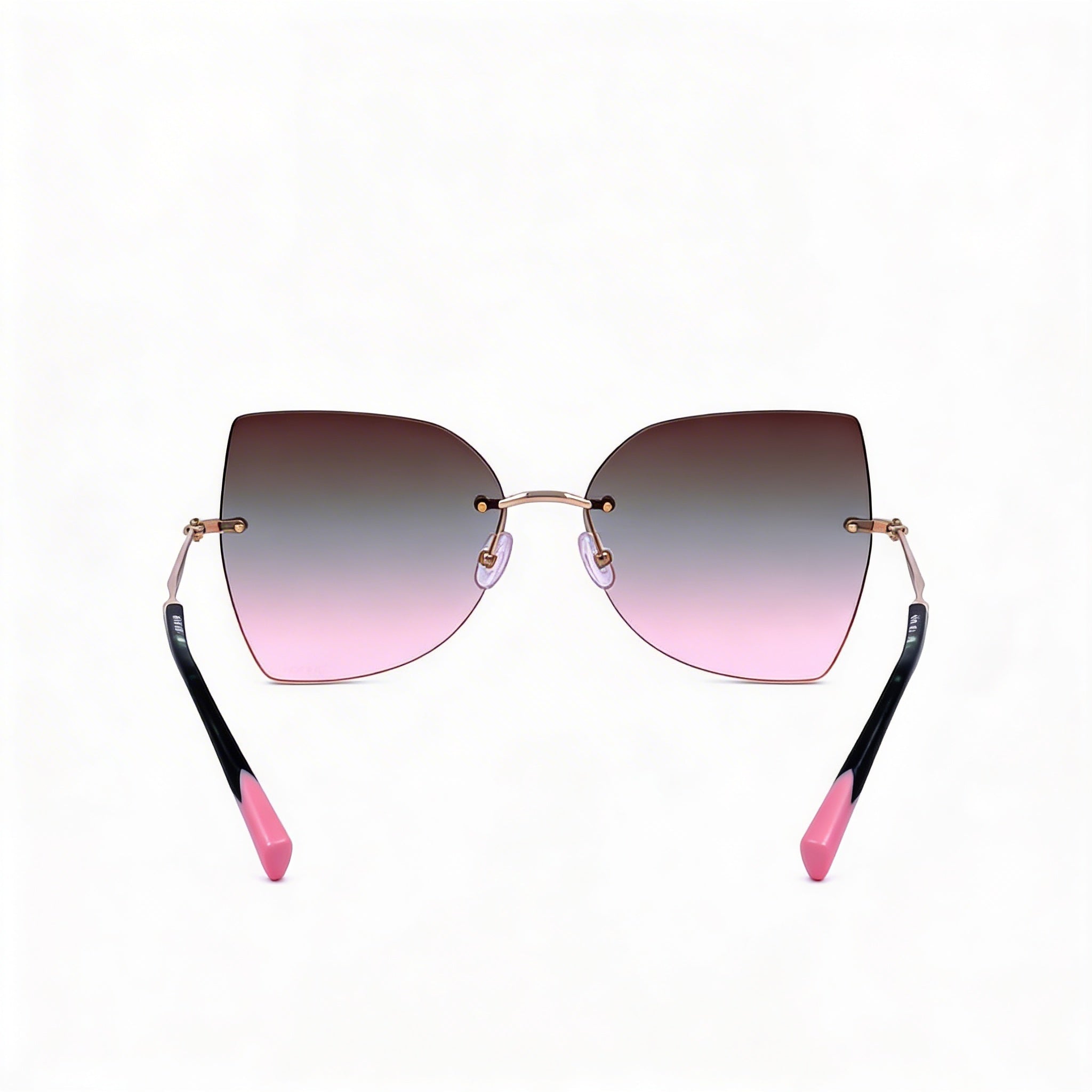 Gafas de sol Missoni Modern Mis 0119/s para mujer, montura metálica, color dorado rosa marrón verde degradado, protección UV, 60 mm, Photo 3