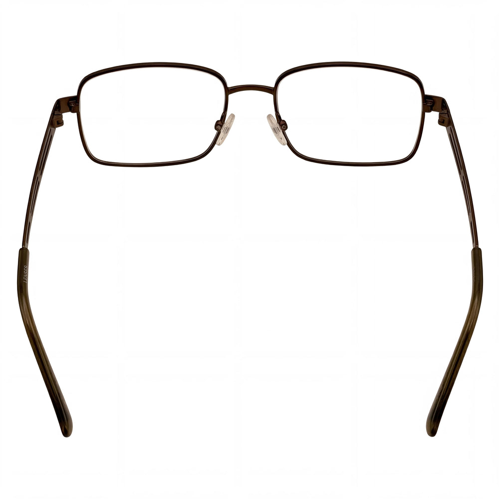Jones New York Rectangle Fashion Men's Brown Metal Eyeglasses Frame 58mm Lens 19mm Bridge 150mm Temple