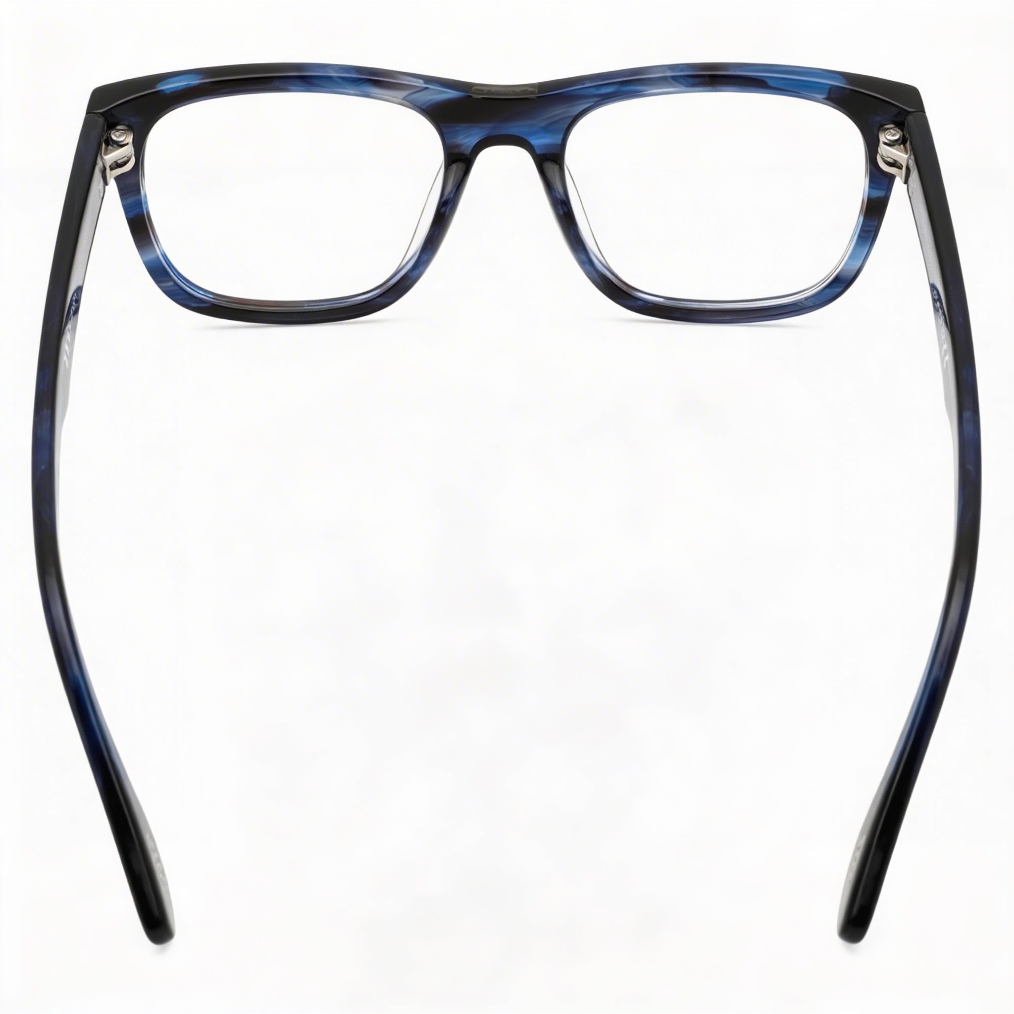 Gafas Police Casual para hombre con montura de plástico azul brillante y lentes de policarbonato, 52 mm, Photo 3