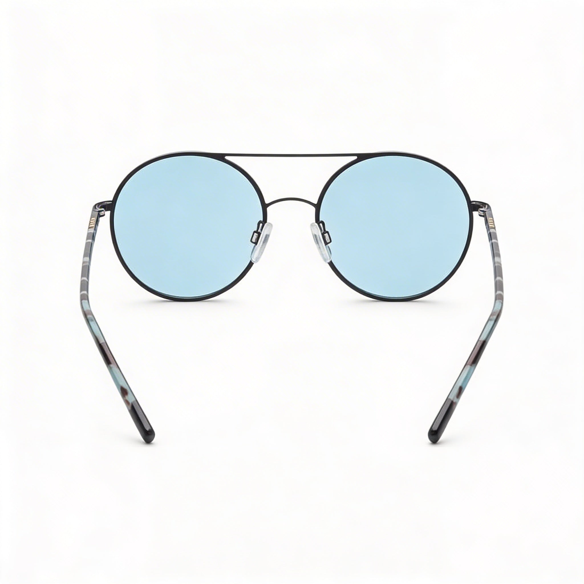 DKNY Classic Women's Blue Metal Sunglasses, Teal Lenses, 100% UV Protection, 52mm Lens Width, Photo 4