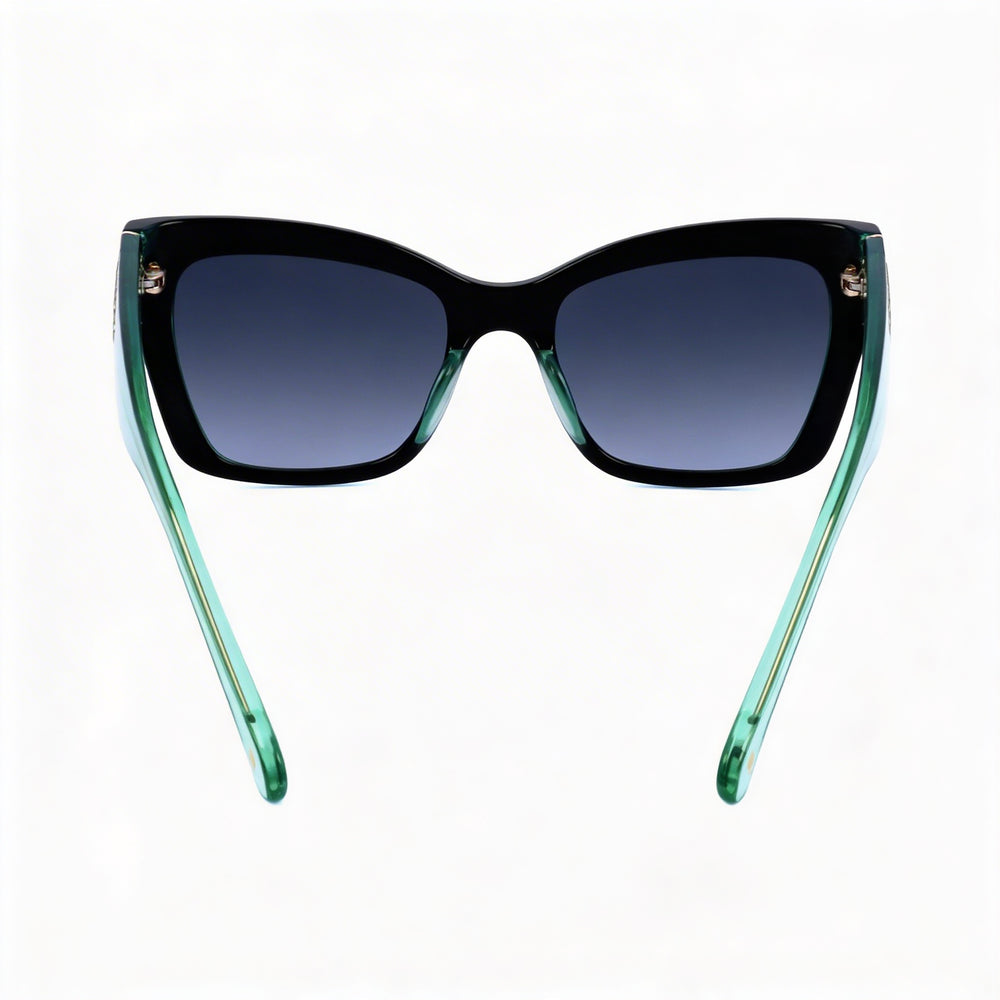 kate spade new york Valeria/S Gafas de sol de mujer negras de acetato con protección UV y lentes degradadas grises 53 mm