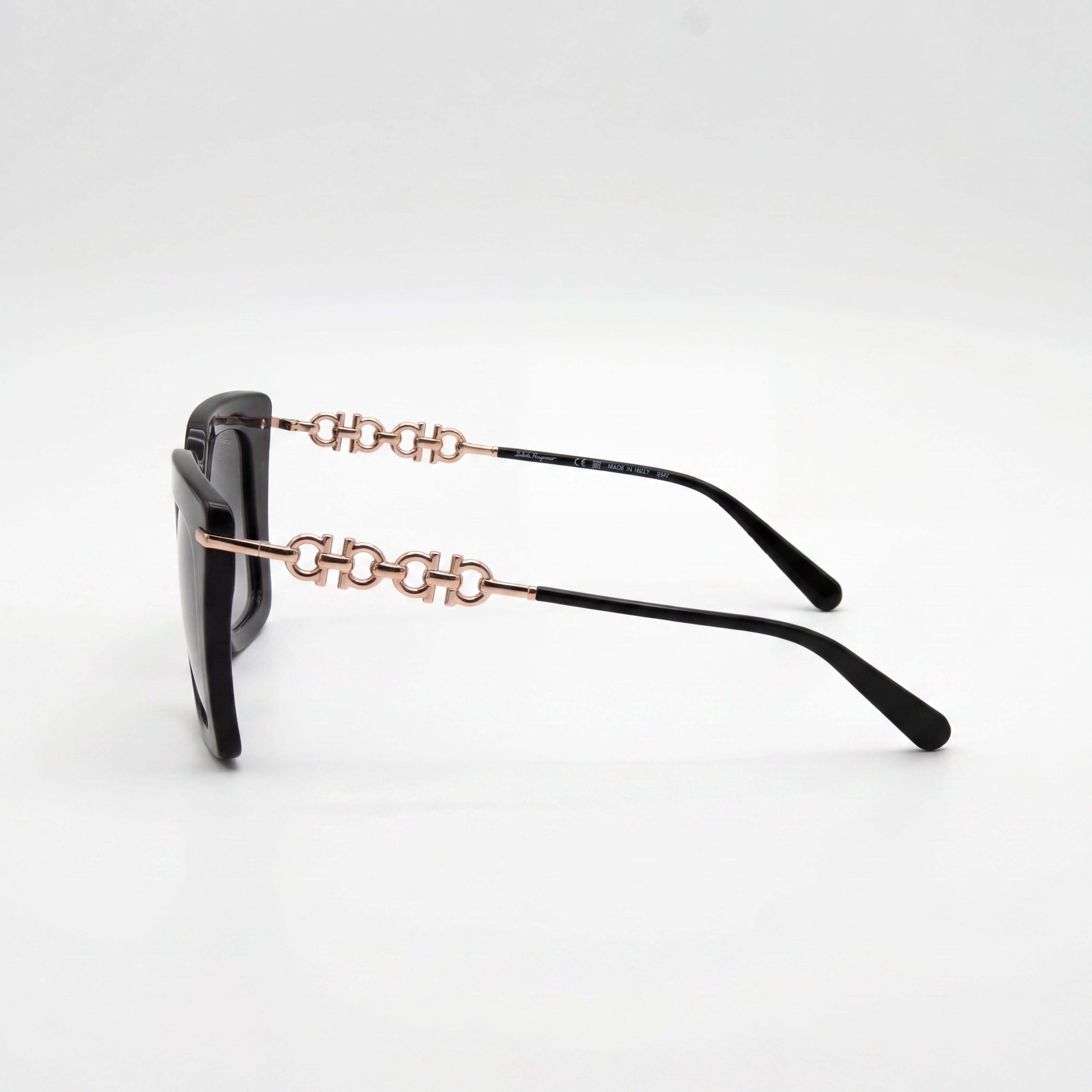 Gafas de sol cuadradas negras Ferragamo SF 1041S 001 para mujer, 51 mm, Photo 3
