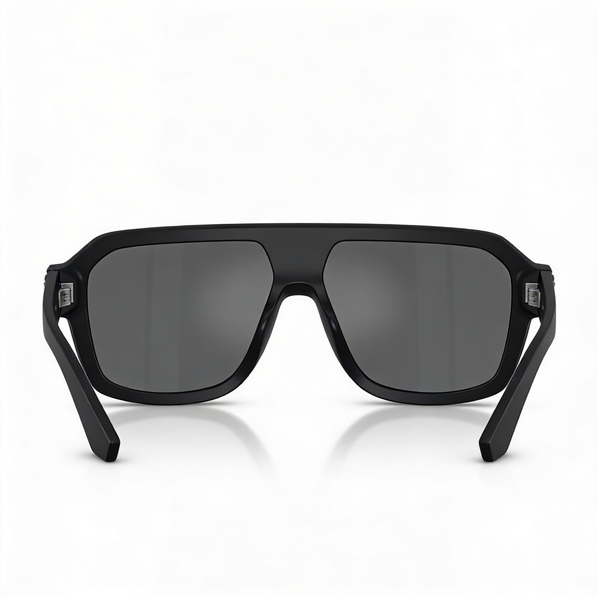 Dolce & Gabbana Men's Matte Black Acetate Shield Sunglasses with Grey Mirror Black Lenses 27-145mm, Photo 3