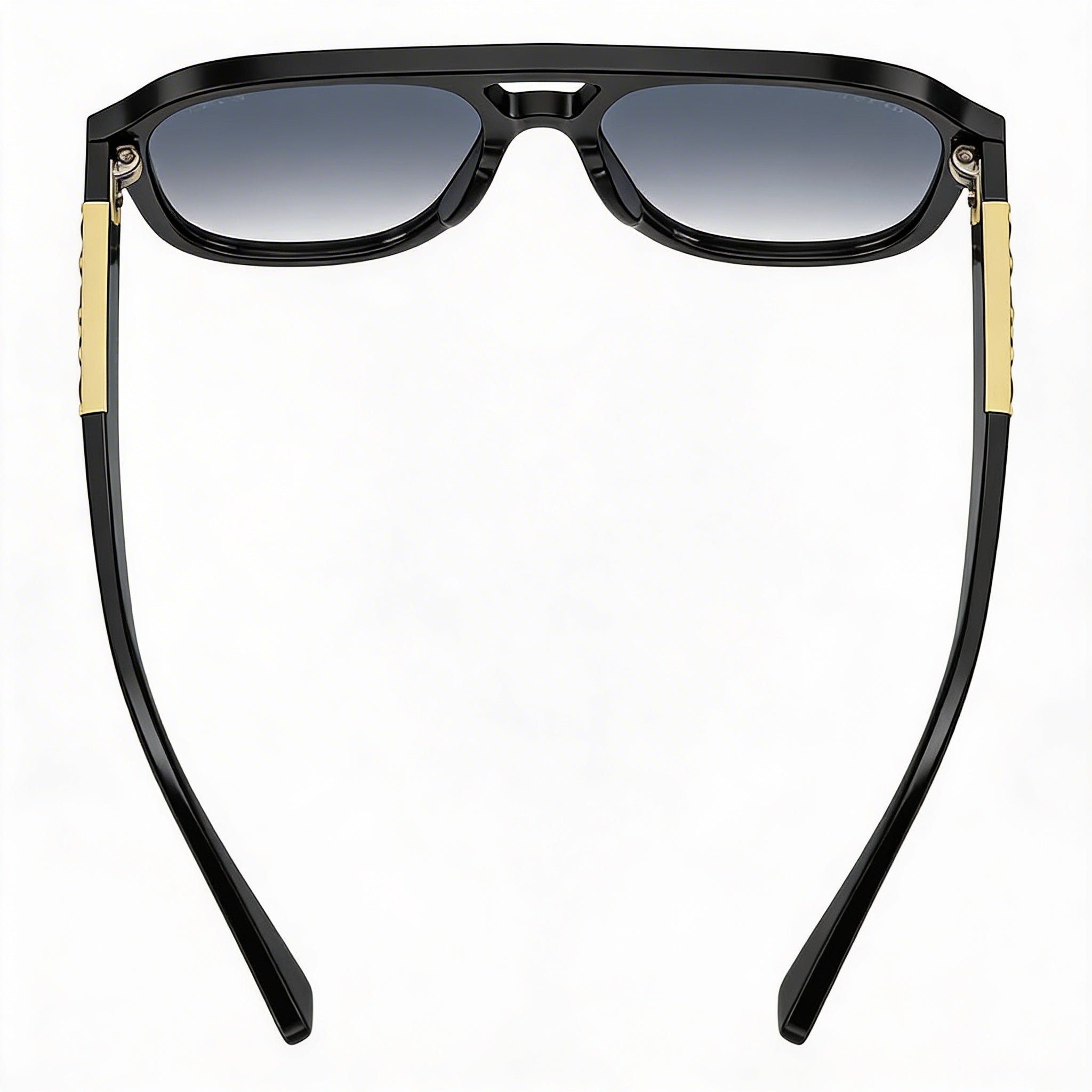 Gucci GG1188S 002 Unisex Black Gold-logo Aluminium Grey Gradient Non-Polarized UV Protection Prescription-Ready 58mm Sunglasses, Photo 3