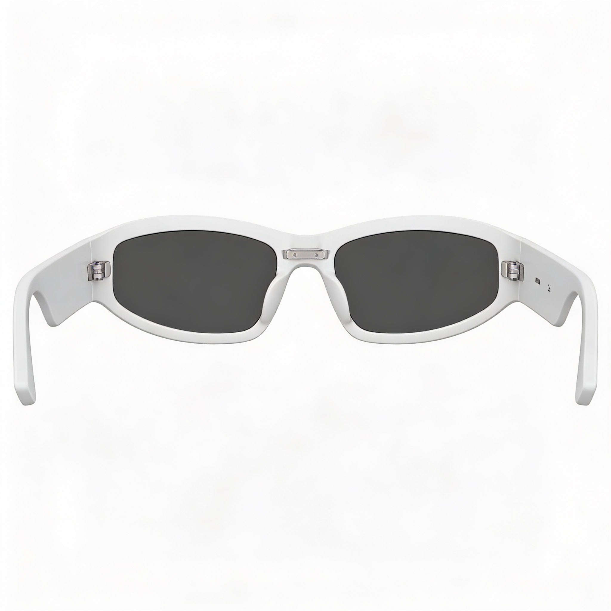 Moschino Casual Men's Polyamide Sunglasses | Matte White Frame | Grey Lenses | Size 60-21-130mm, Photo 4